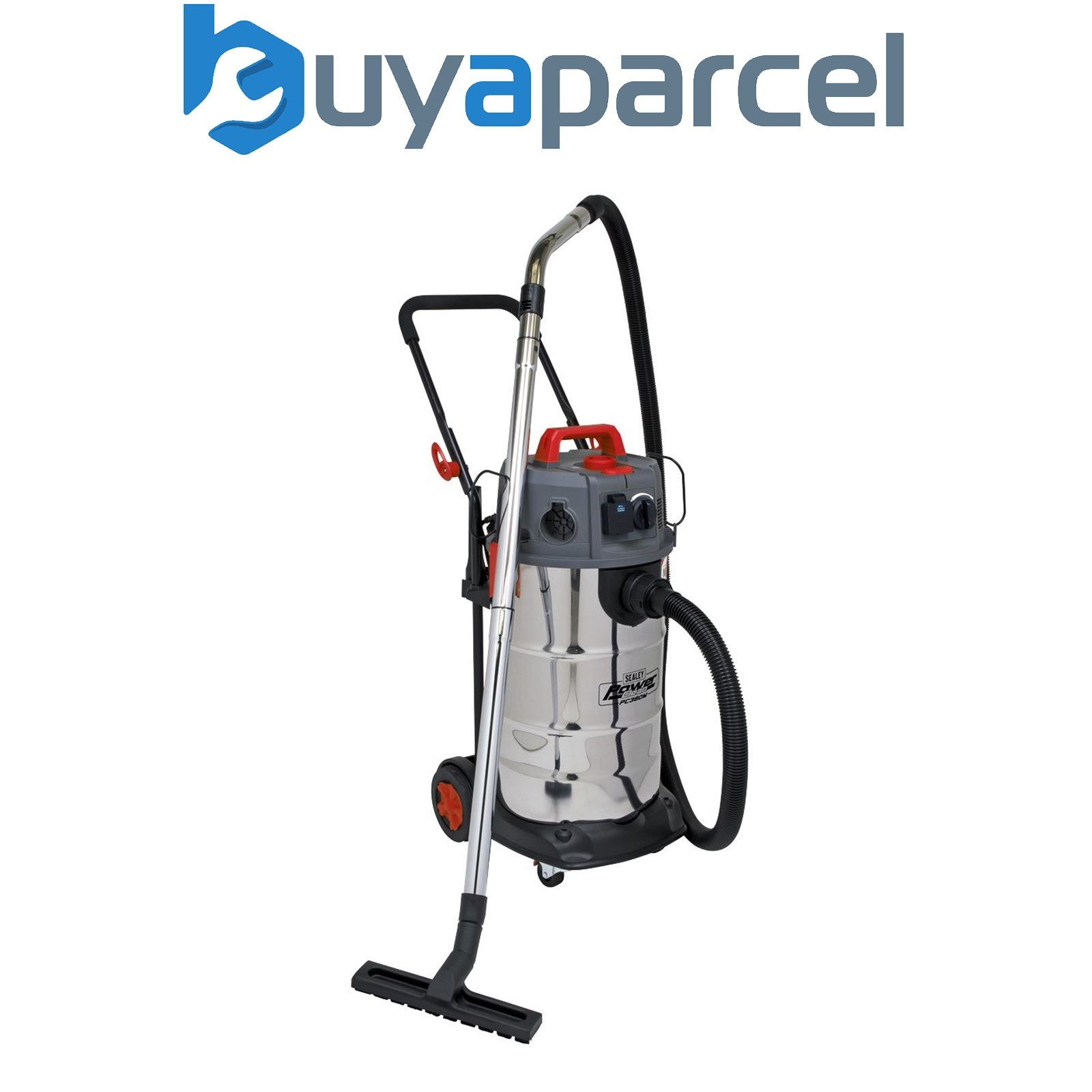 Sealey PC380M M Class Dust-Free Vacuum Cleaner Wet & Dry Stainless Steel Drum 38