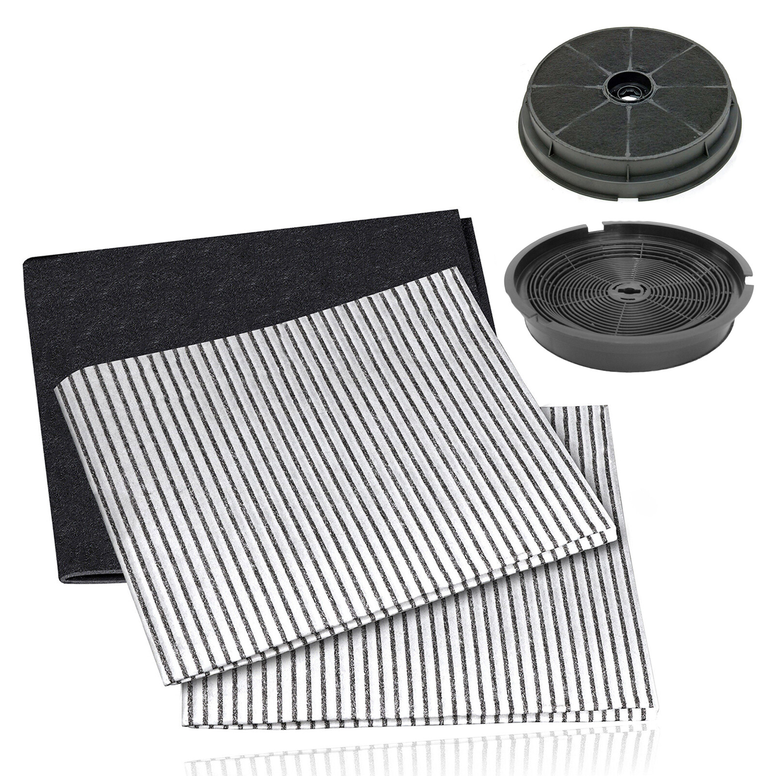 Cooker Hood Filter Kit for B&Q CATA DESIGNAIR Carbon Active x 2 + Grease Filters