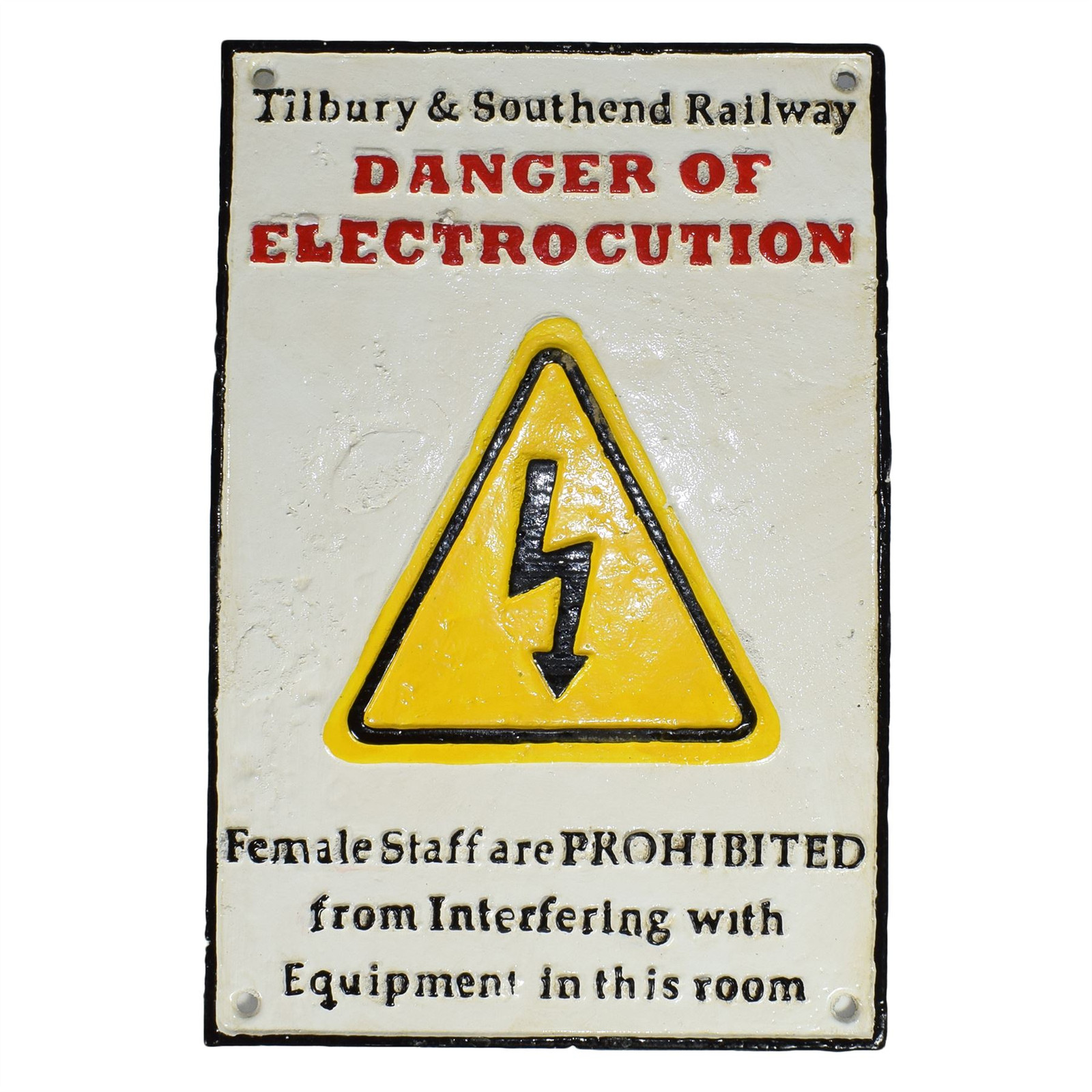 Tilbury & Southend Railway Danger of Electrocution Sign Plaque Wall Train