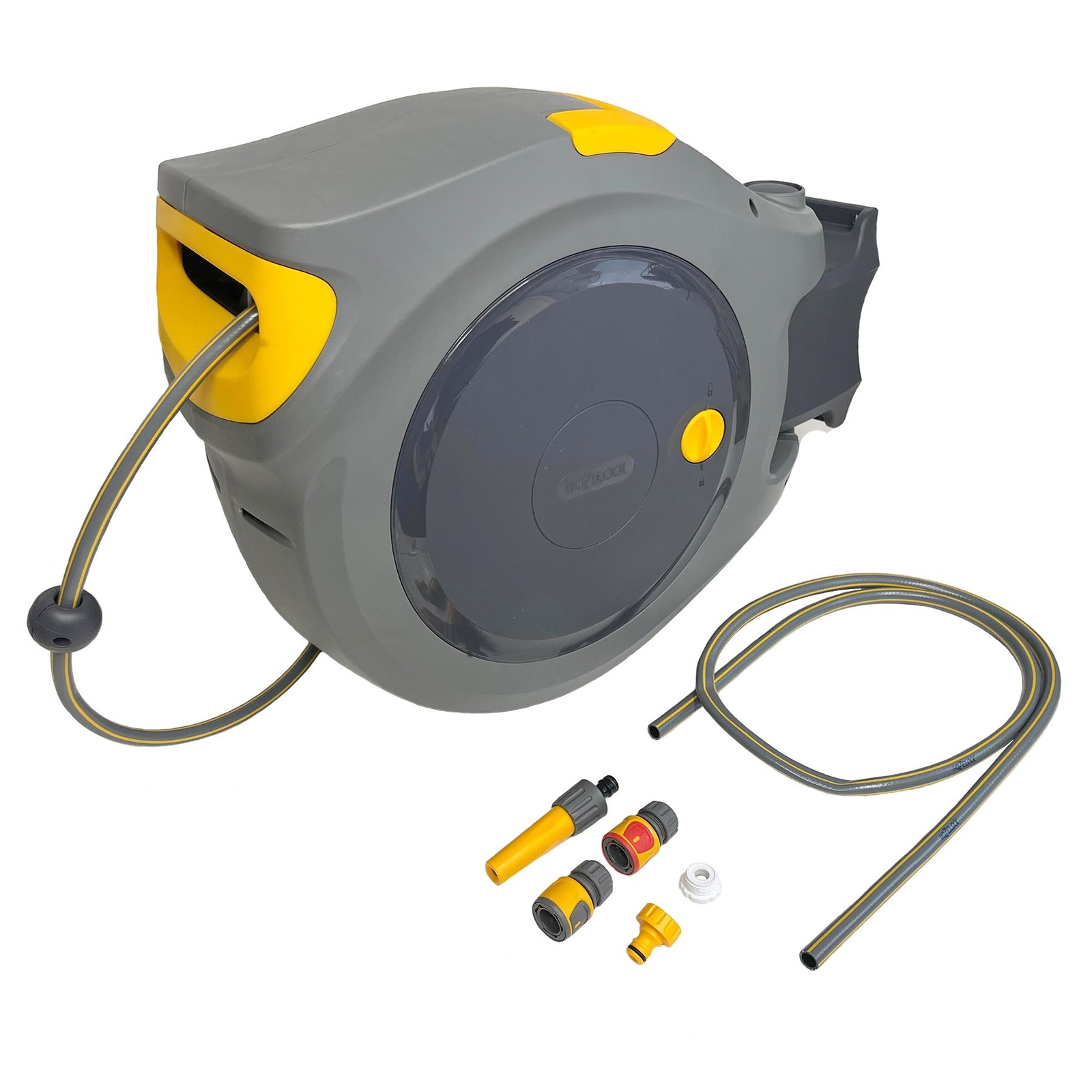 Hozelock Auto Rewind Wall Mounted Garden Hose Reel 40m Watering Hosepipe