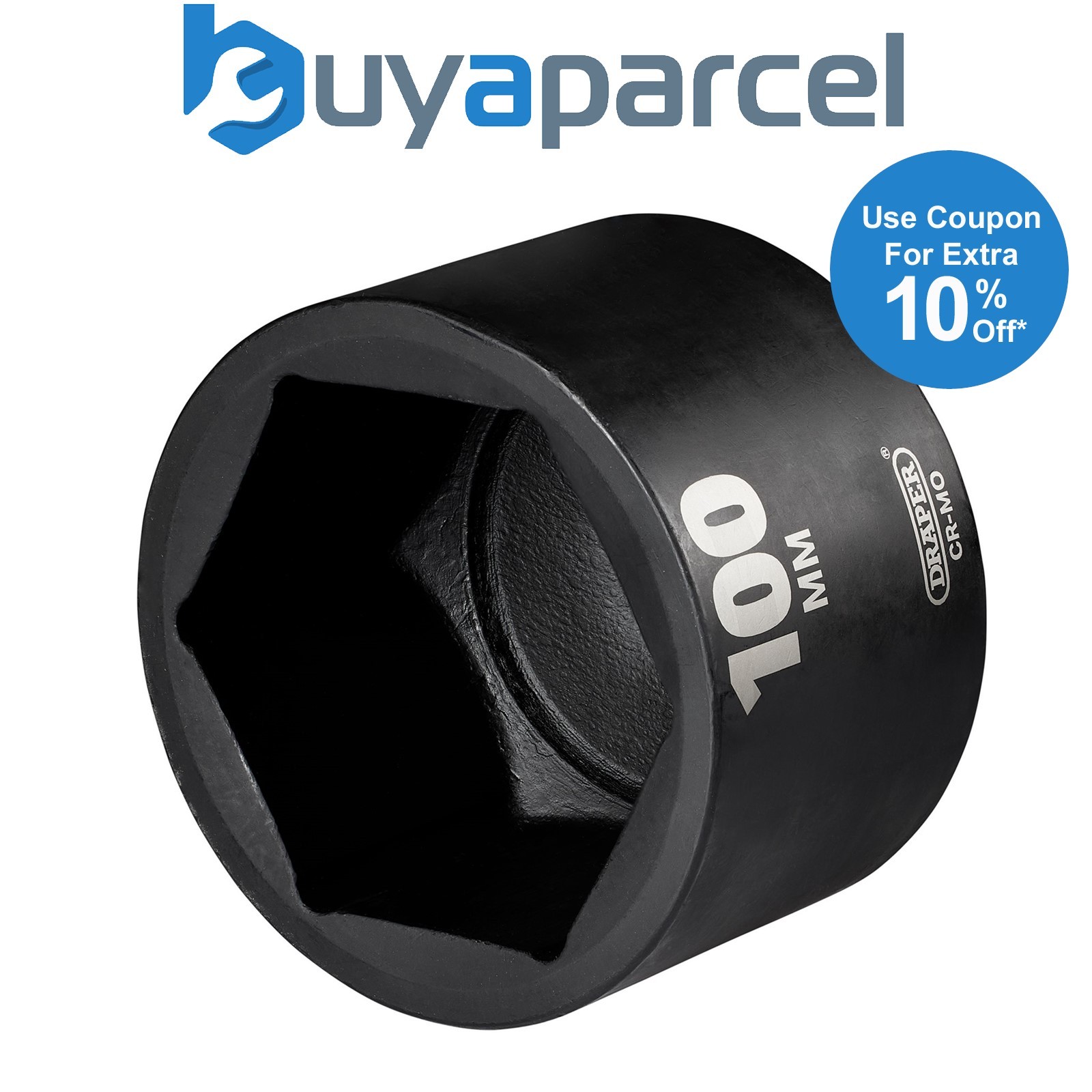 Draper 08529 Draper HI-TORQ Deep Impact Socket, 1" Sq. Dr., 100mm