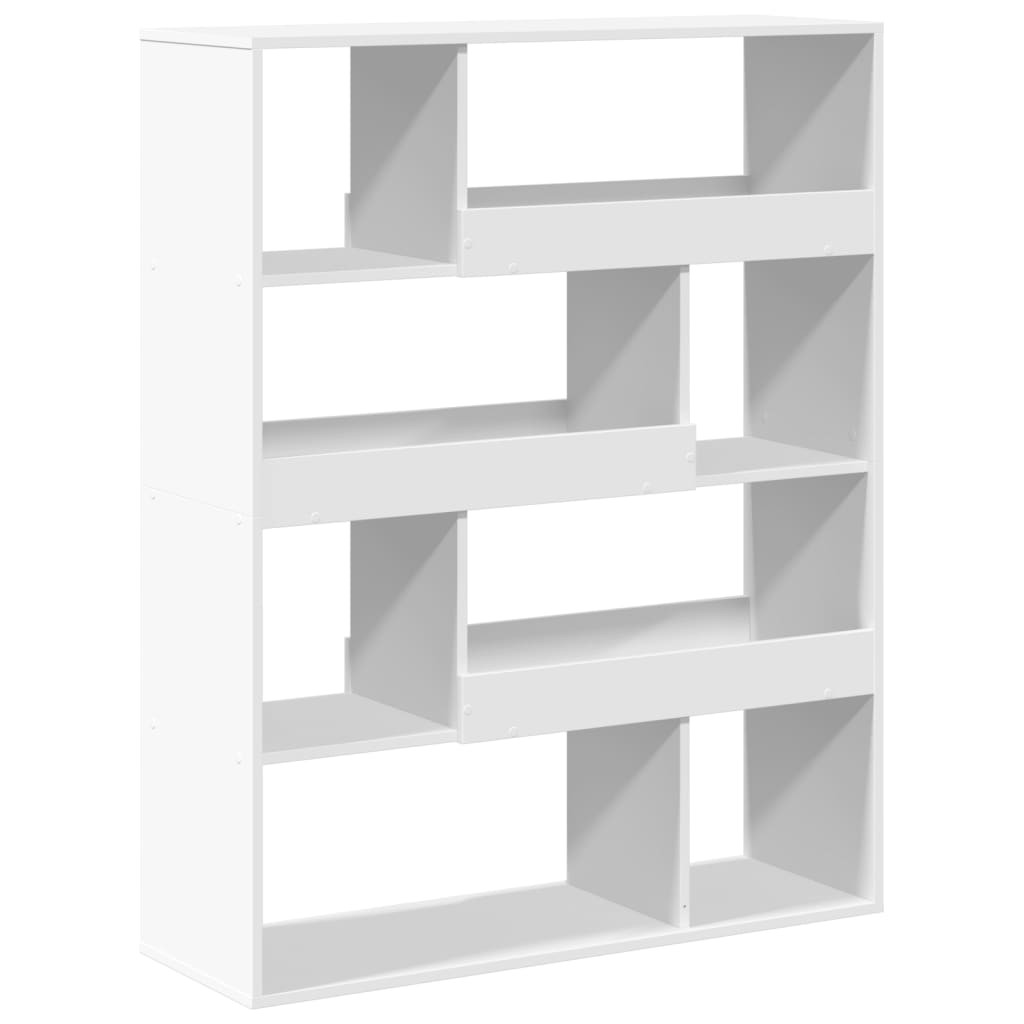 Room Divider Privacy Screen Bookcase Bookshelf White Engineered Wood vidaXL