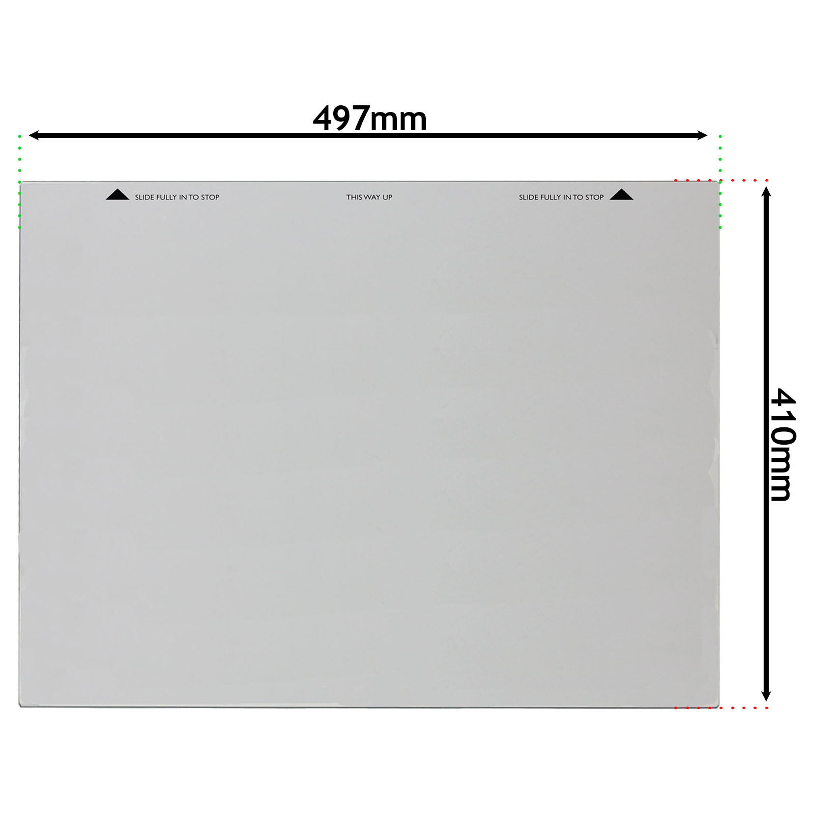Door Glass for HOWDENS LAMONA HJA0150 Oven Cooker Inner Pane 497mm x 410mm