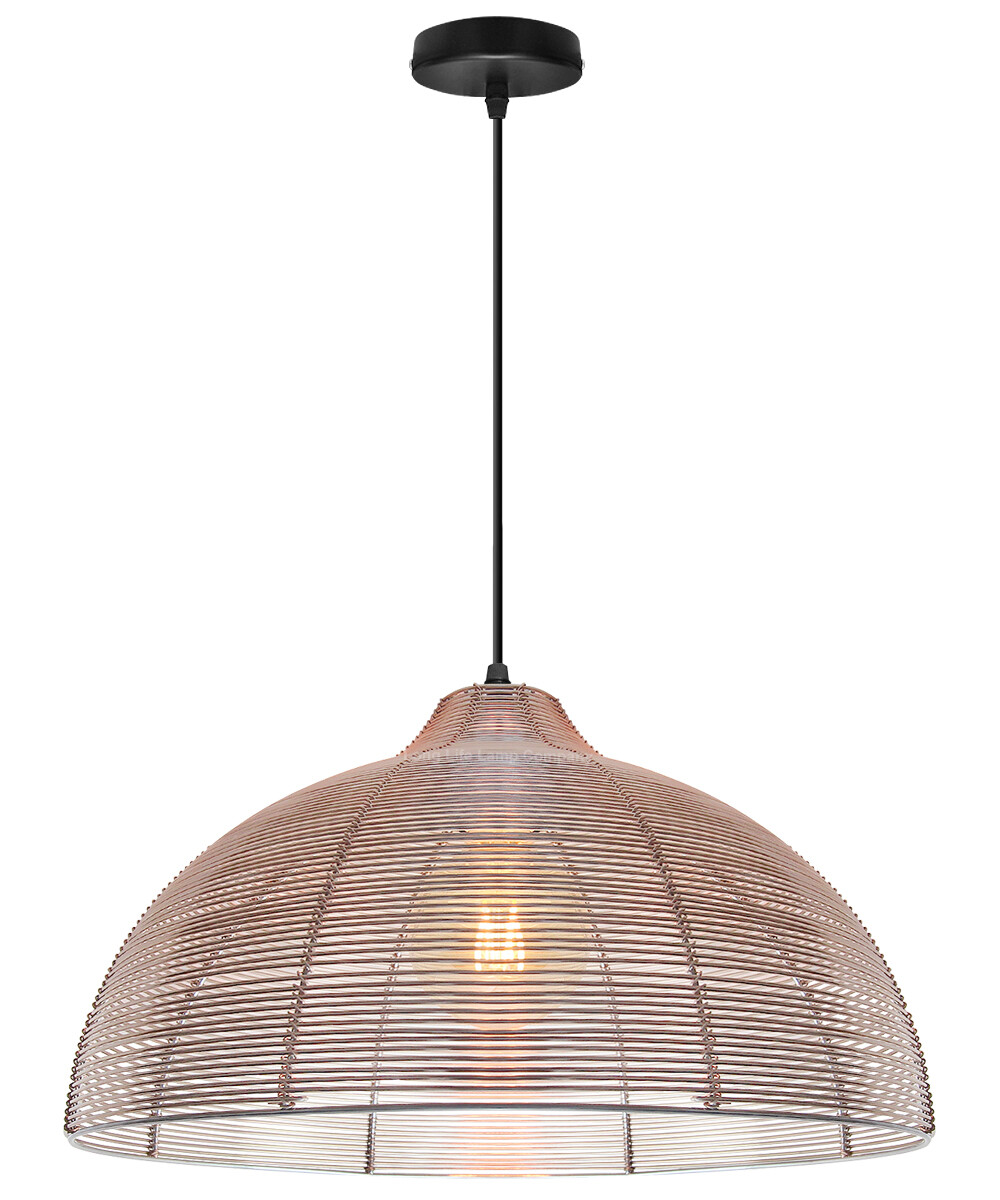 Modern Vintage Wire Cage Rose Gold Ceiling Lamp Shade Pendant Light M0182