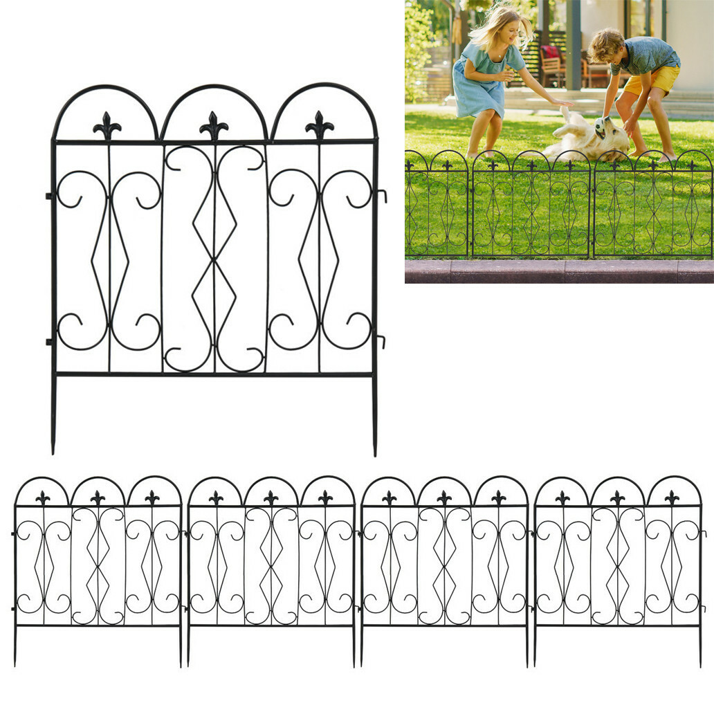 5 Flexible Garden Fence Metal Panel Wire Border Flower Bed Barrier Picket Edging