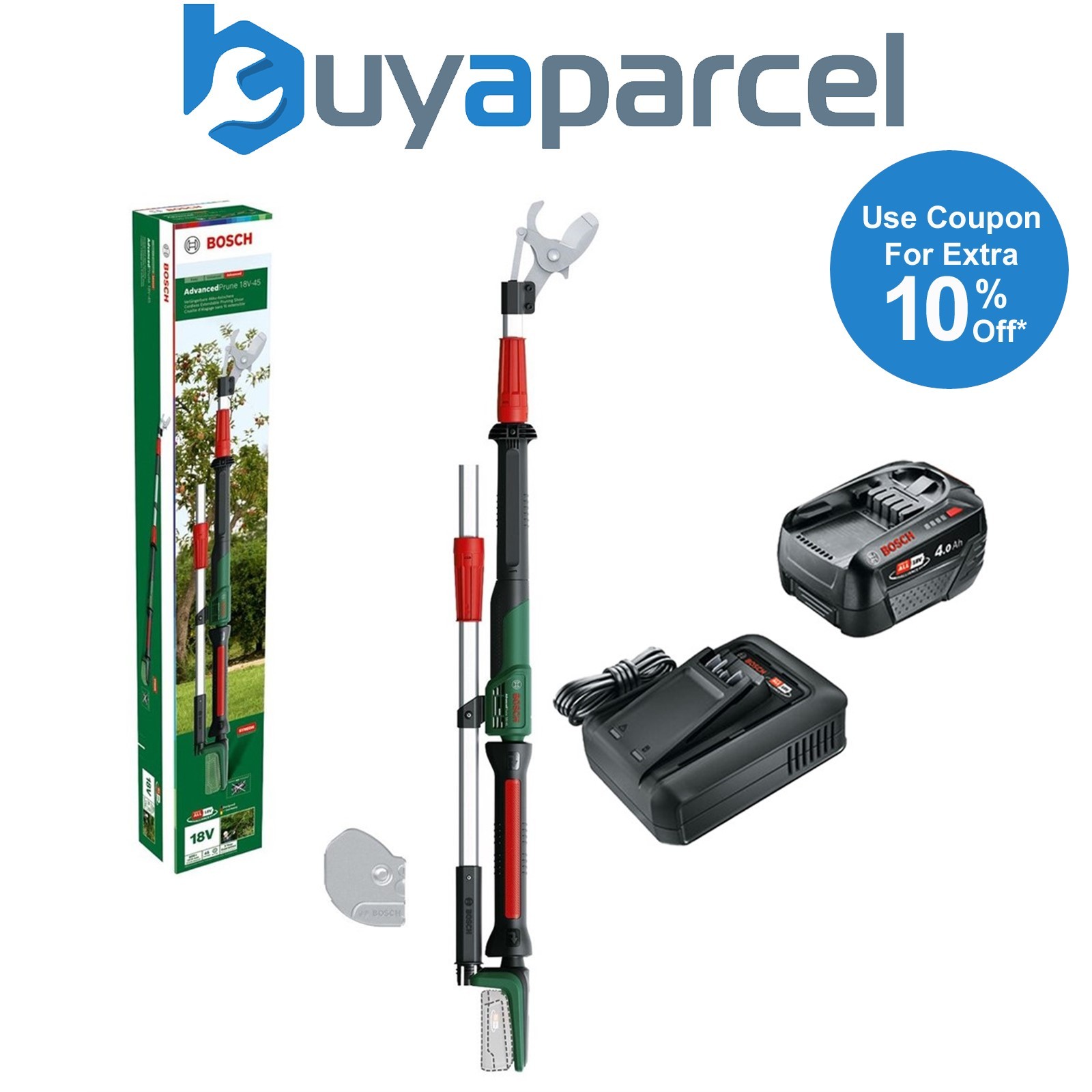 Bosch 06008C5002 18v Advanced Tree Pruner Cutter 18V-45 + 4AH Battery kit