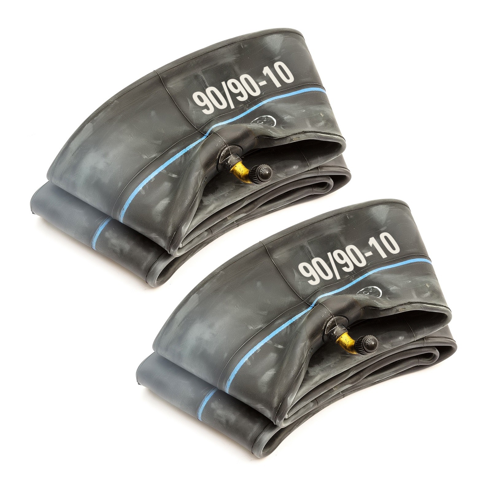 2x Heavy Duty Inner Tube 90/90-10 Bent Valve Butyl 10 Inch Mobility Scooter