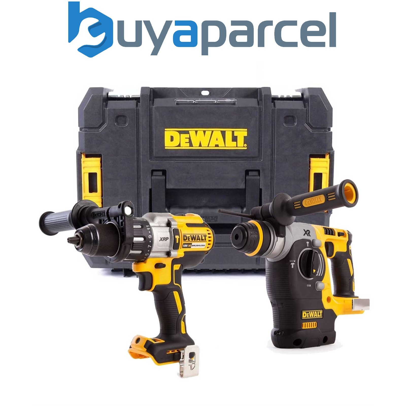 Dewalt DCK229 18V Brushless Pack DCD996 Combi Drill DCH273 SDS Hammer Bare TSTAK