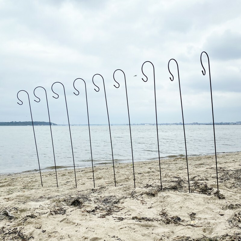 1m Border Hook Shepherds Crook for Bird Feeders & Garden Candle Lanterns 20 Pack
