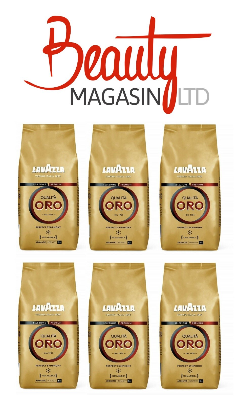 6 x 1kg Lavazza Qualita Oro Coffee Beans Free UK Delivery