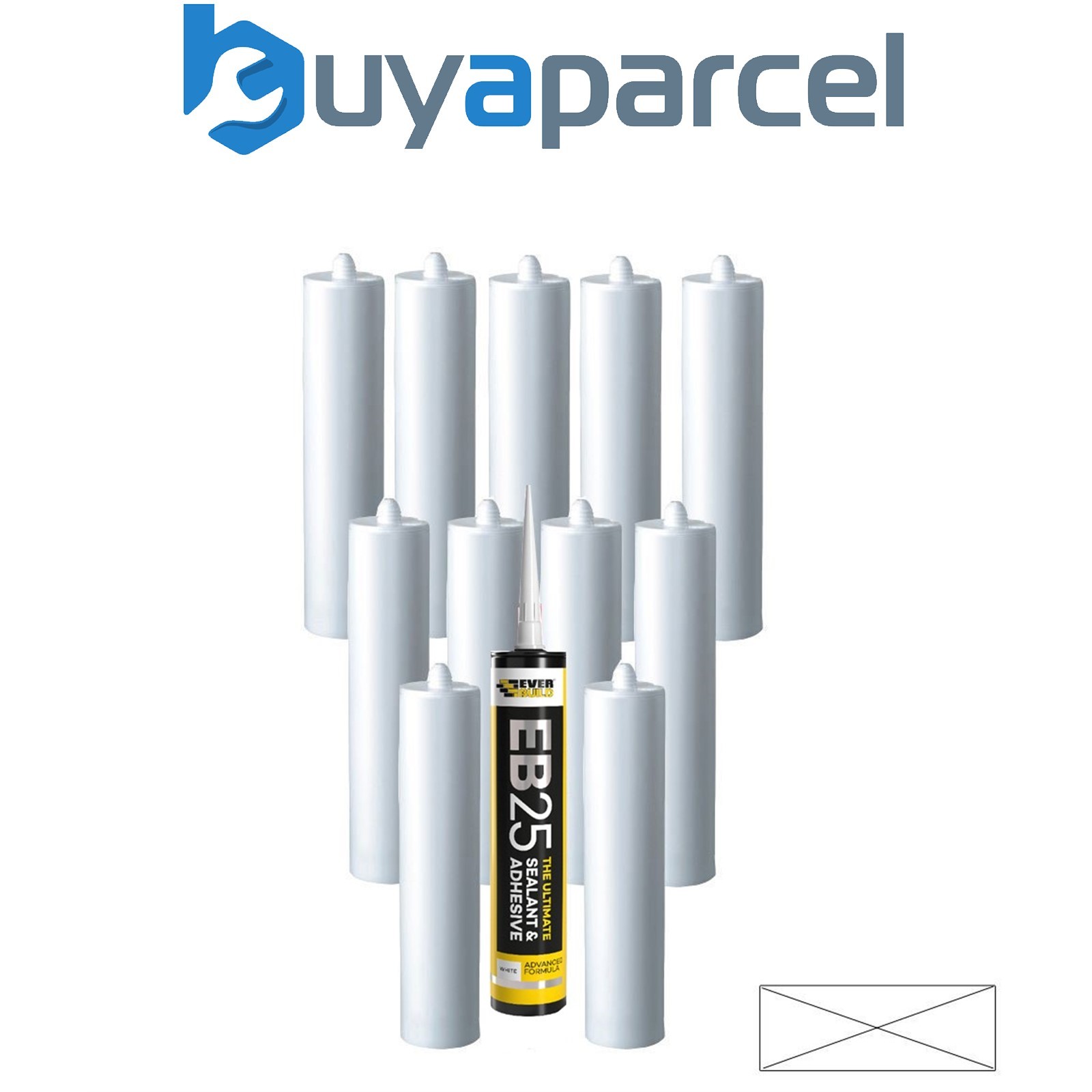 12 Everbuild EB25 Ultimate Sealant Adhesive White Sanitary Mould Resistant 300ml