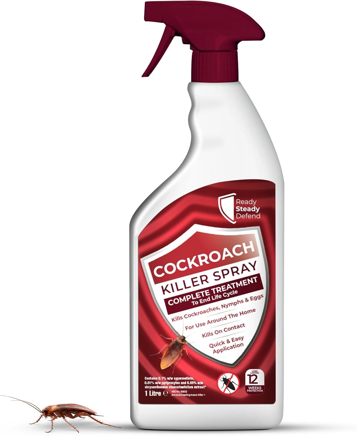 Cockroach Killer Spray - 1L | Triple-Action Cockroach Repellent | Instant Spot