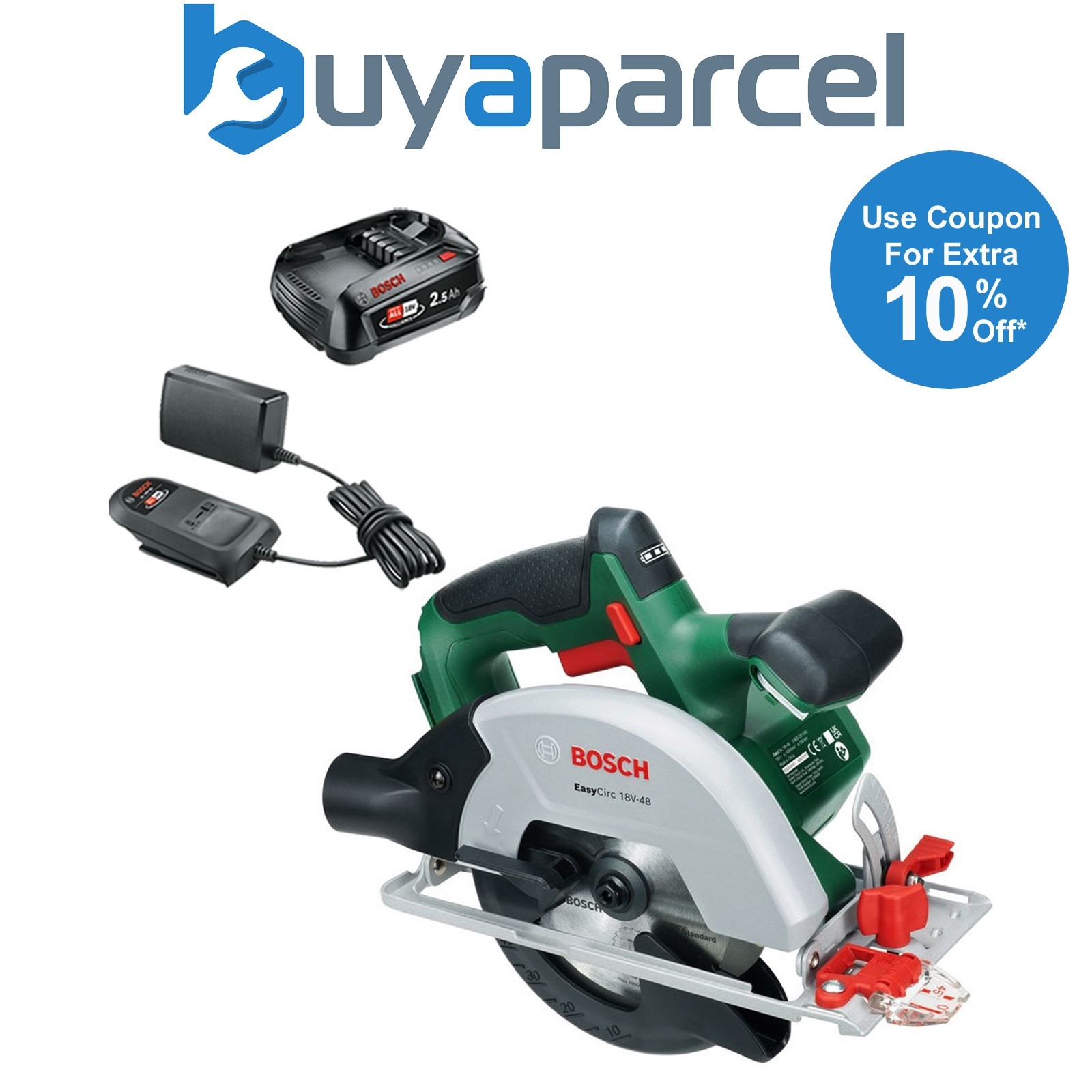 Bosch 06033B1500 Cordless 18v Circular Saw EasyCirc 18V-48 + 2.5AH Battery Kit