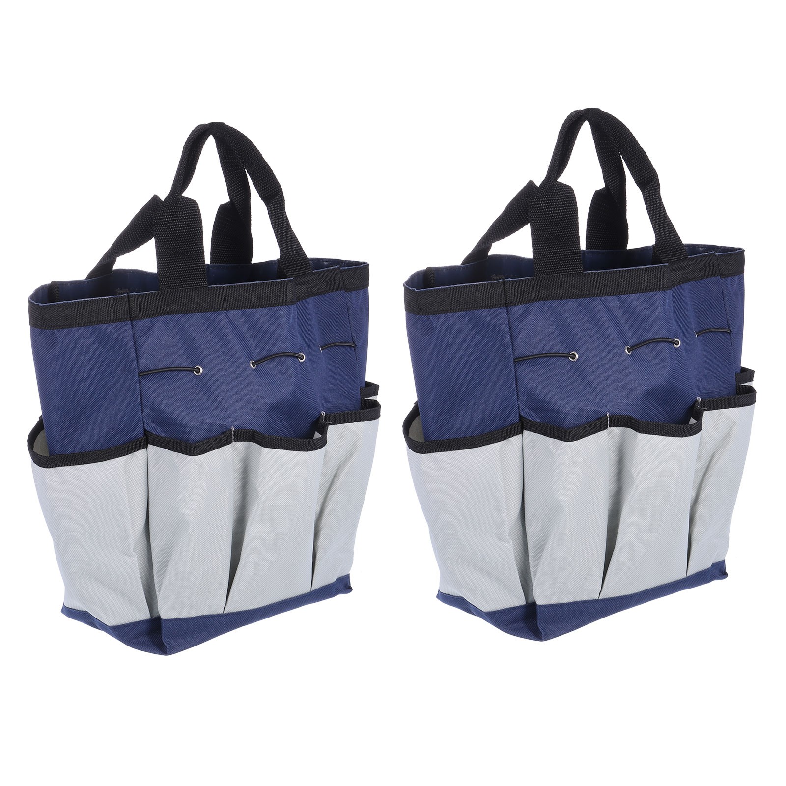 2pcs Garden Tool Bag 24cm x 15cm x 30cm Oxford Cloth with Pockets, Blue