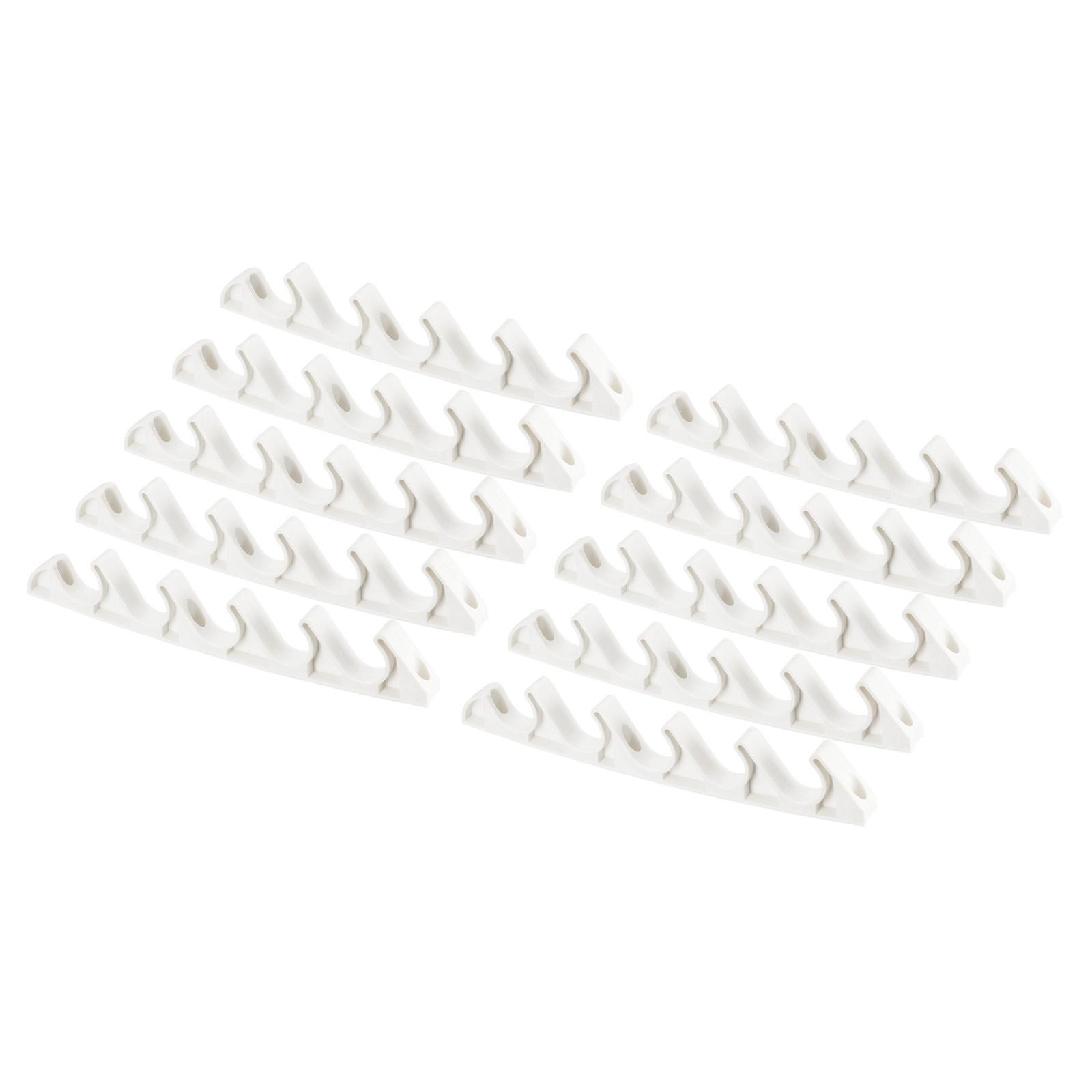 10pcs Chaise Adjustment Bracket, 5 Position Back Support Adjuster, White