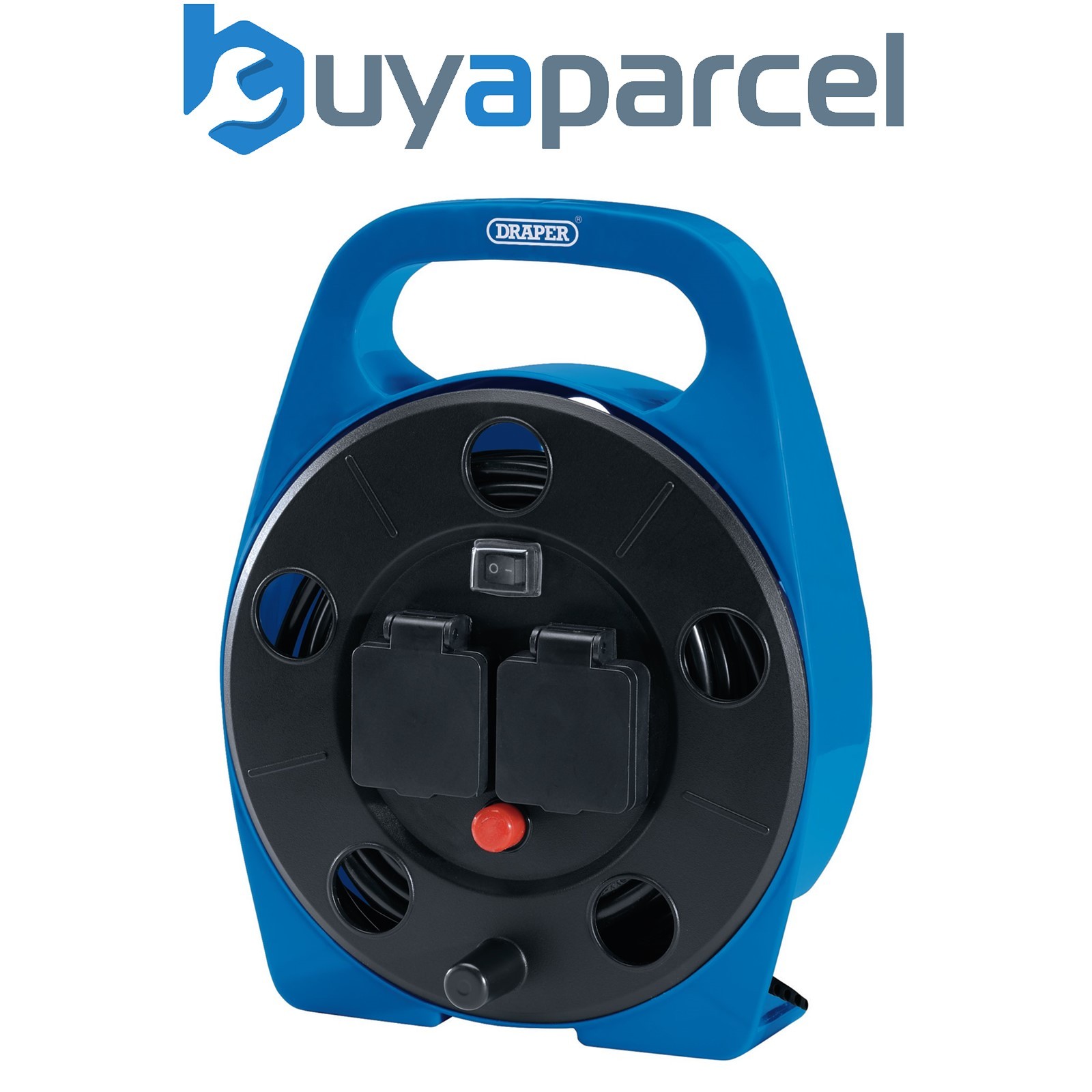 Draper 99294 230V 2-Way Cable Reel with LED Work Light, 10m