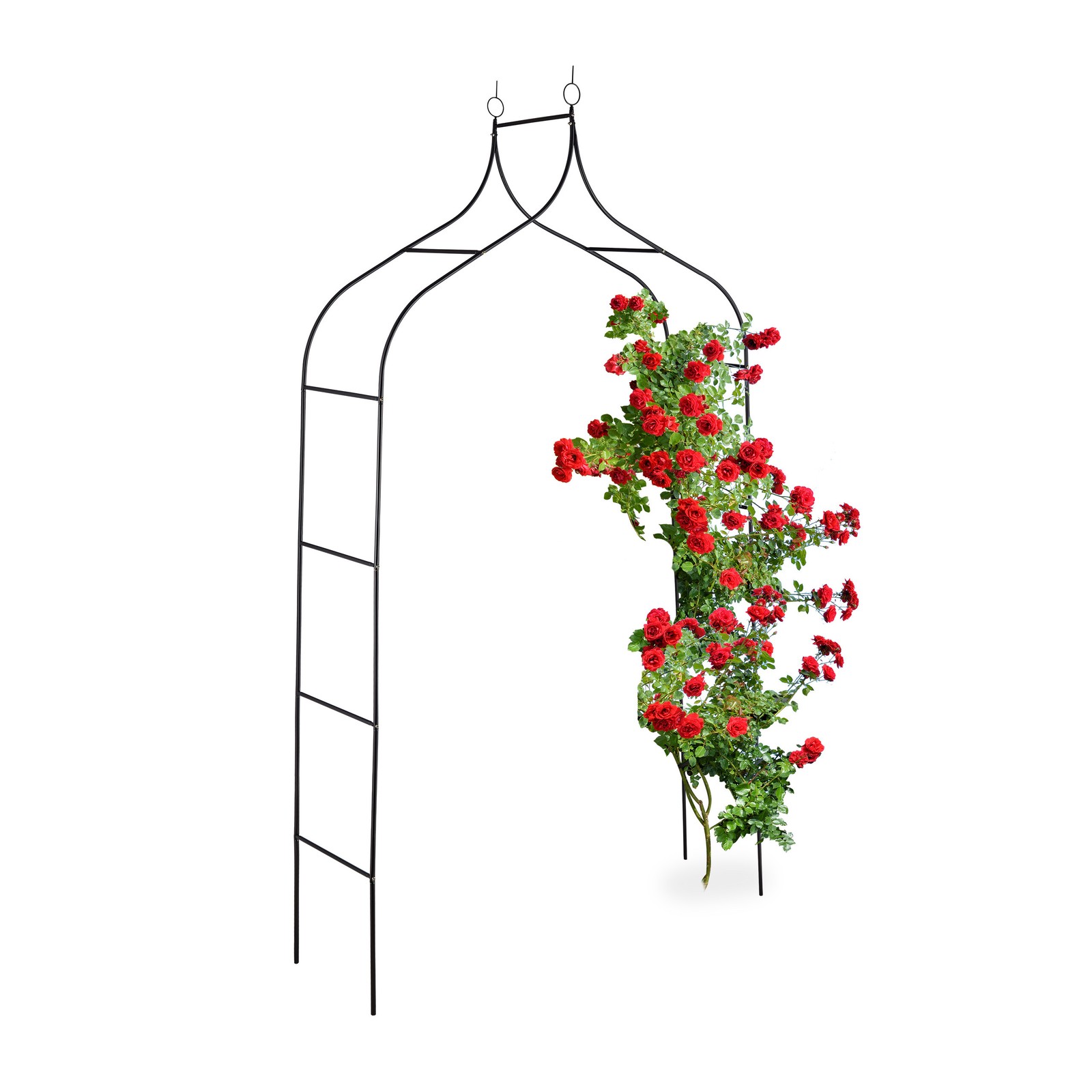 Rose arch Climbing Frame Outdoor Archway Weatherproof Black Rose Trellis