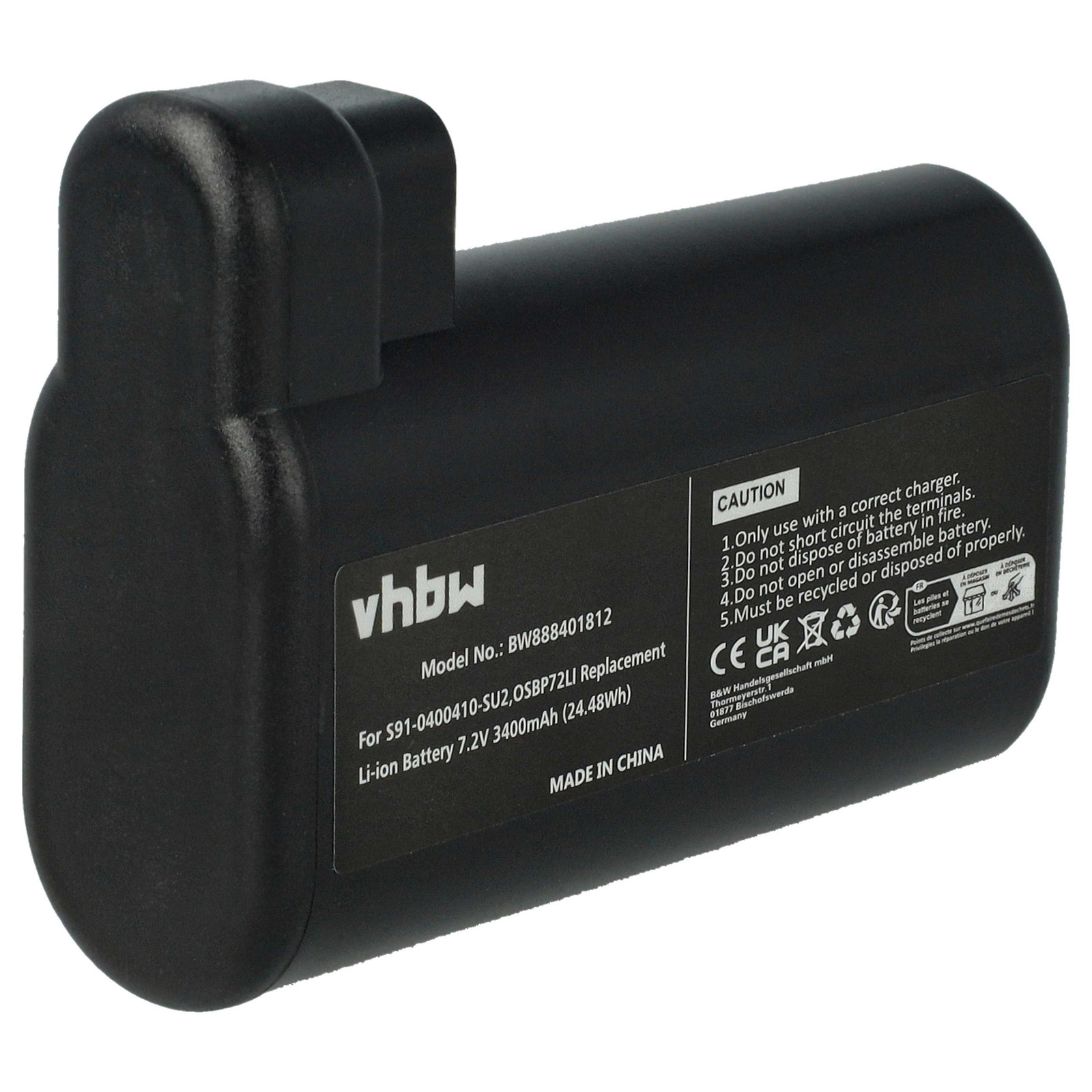 Battery for AEG Electrolux Osiris 900277487 900277485 900277483 3400mAh 7.2V