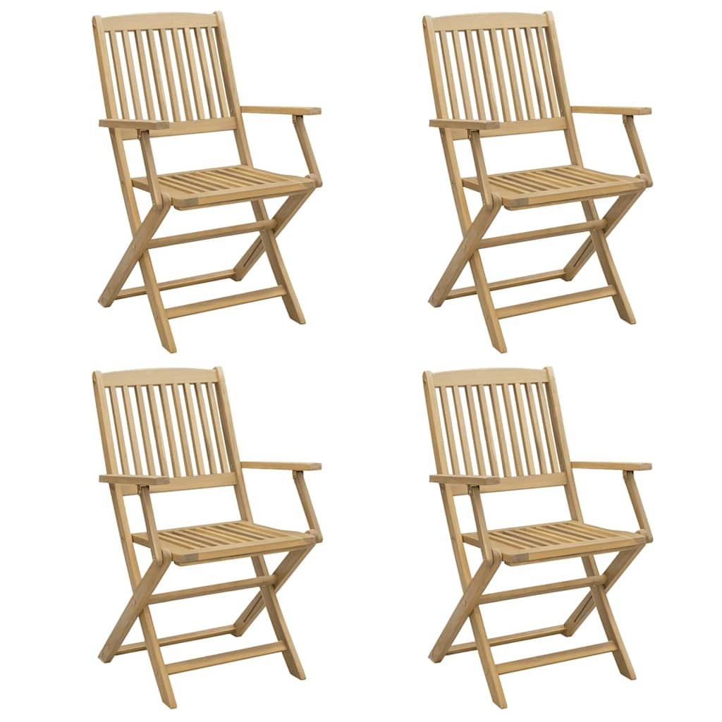 Folding Outdoor Chair Foldable Garden Dining Chair Solid Wood Acacia vidaXL