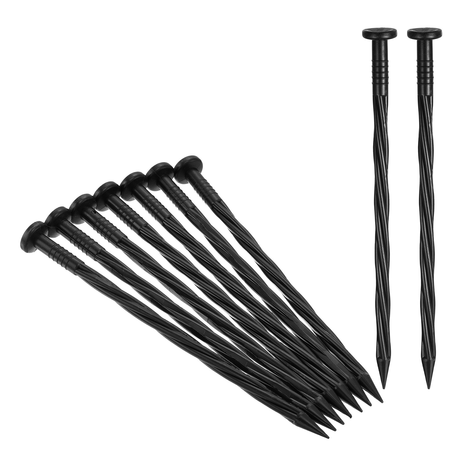 Garden Stakes, 70Pcs 8 Inch - Plastic Landscape Stakes, Spiral Edging Nails