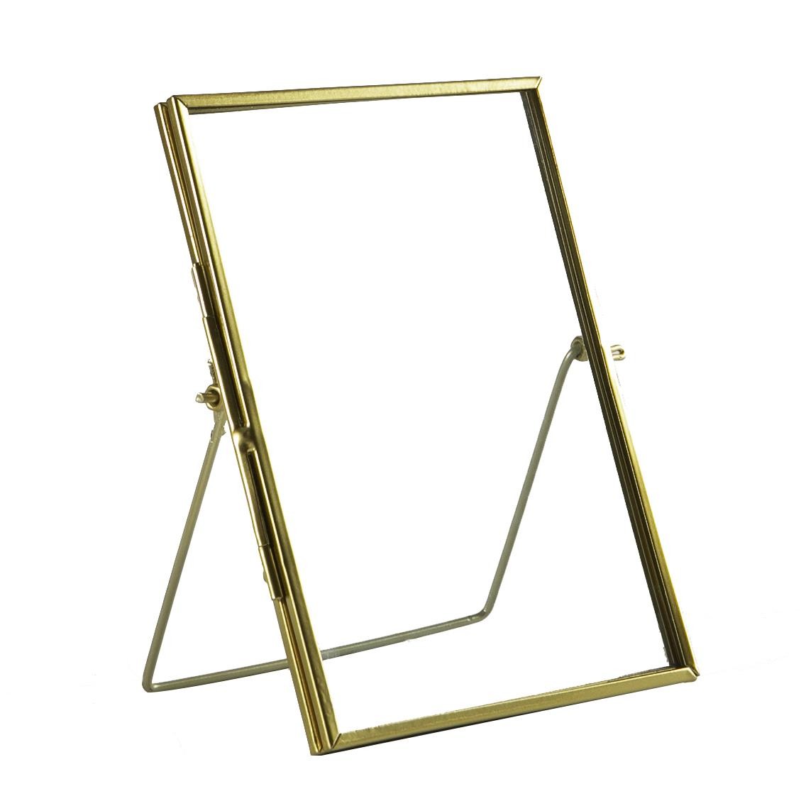 5x Standing Metal Photo Frames Metallic Table Desk Picture Display 5" x 7" Gold