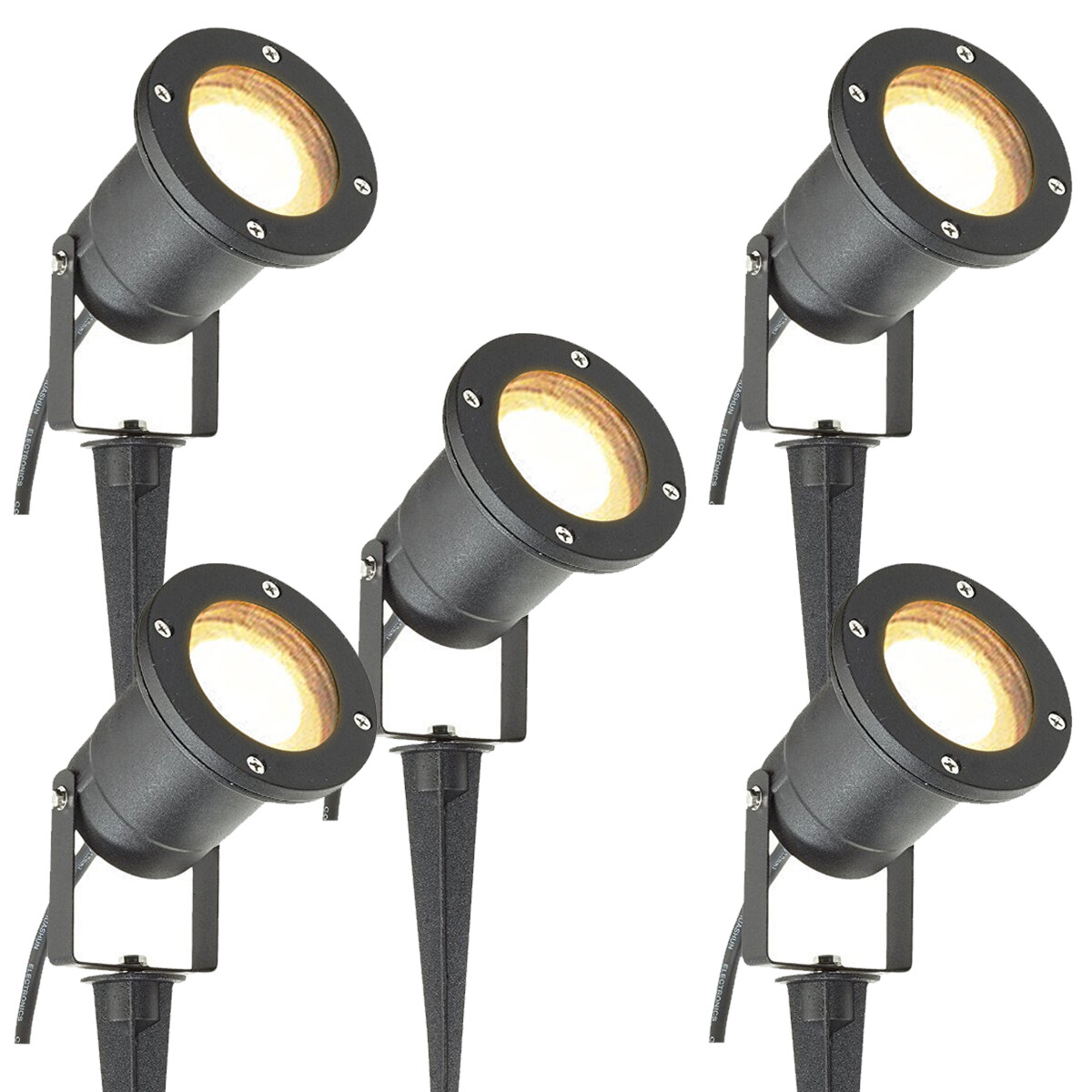 12v Garden Ground Spikes or Mount Watt Light IP65 Low Voltage Pack of 5