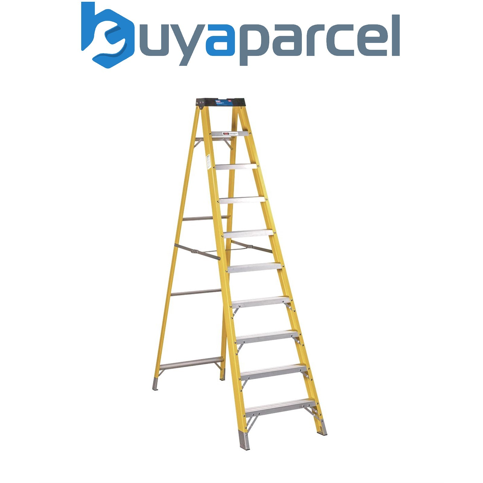 Sealey FSL10 Fibreglass Step Ladder 9-Tread - BS EN 131
