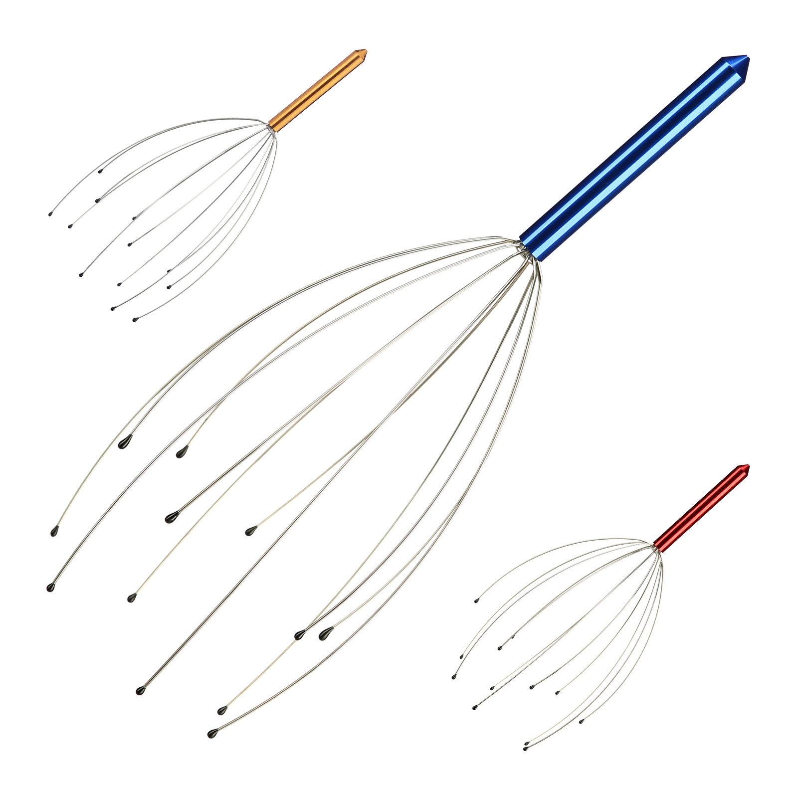 24x Head Massager in Set Head Massage Spider Head Scraper 12 Prongs