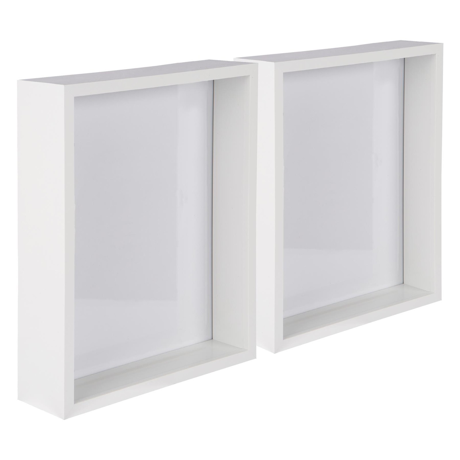 5x White 8" x 10" 3D Deep Box Photo Frames Standing Hanging Craft Shadow