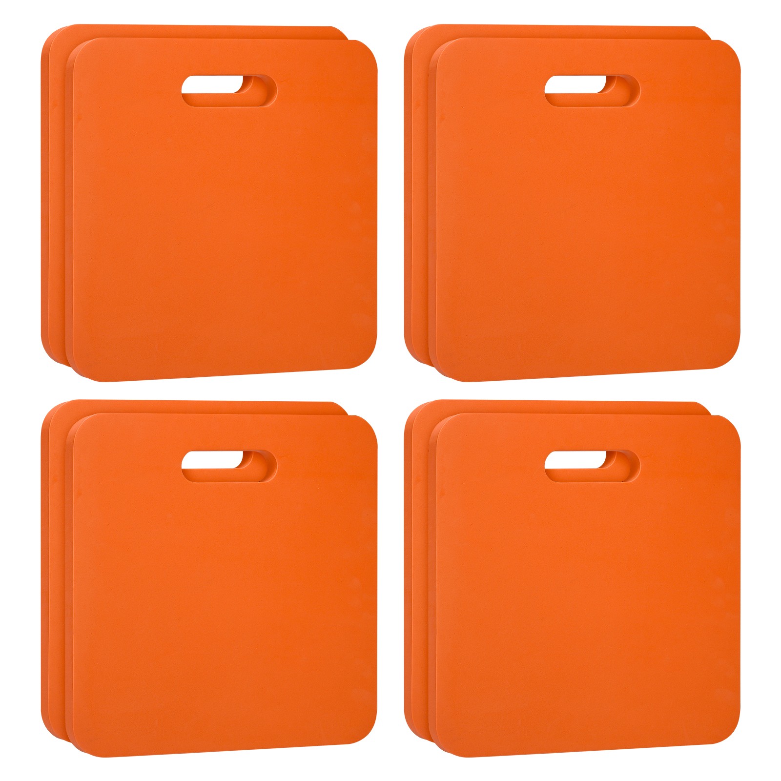 8pcs Portable Stadium Bleacher Seat Pad EVA Foam Cushion Kneeling Mat Orange