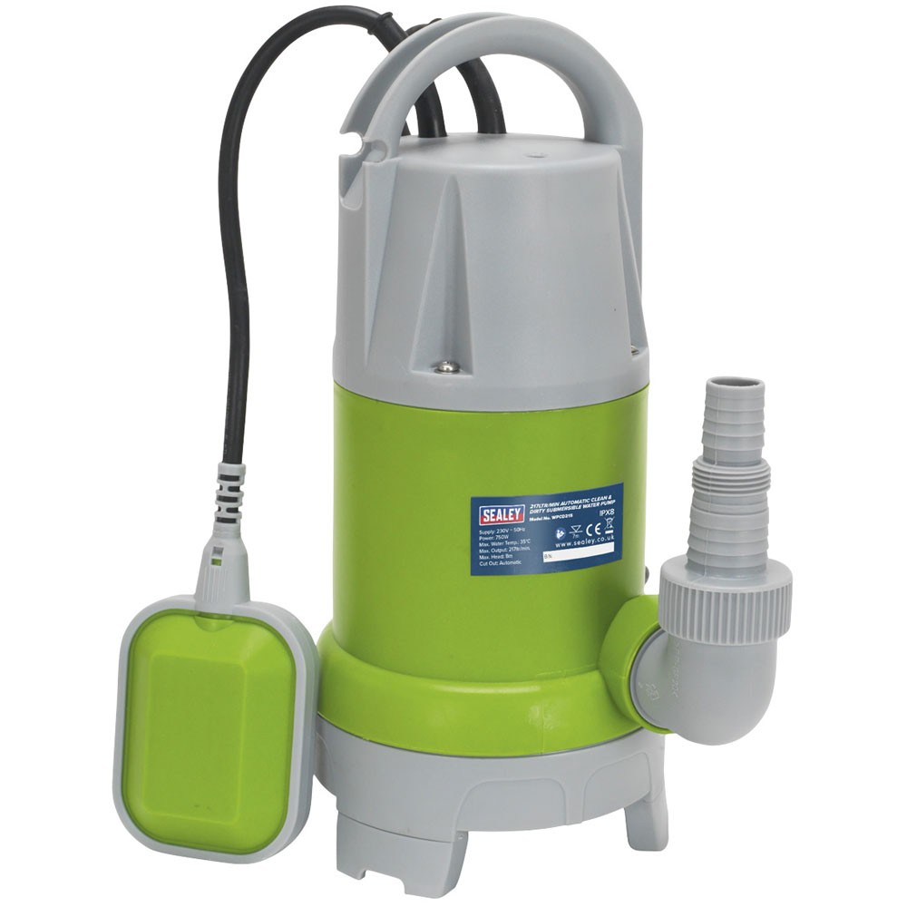 Sealey Submersible Clean & Dirty Water Pump Automatic 217ltr/min 230V