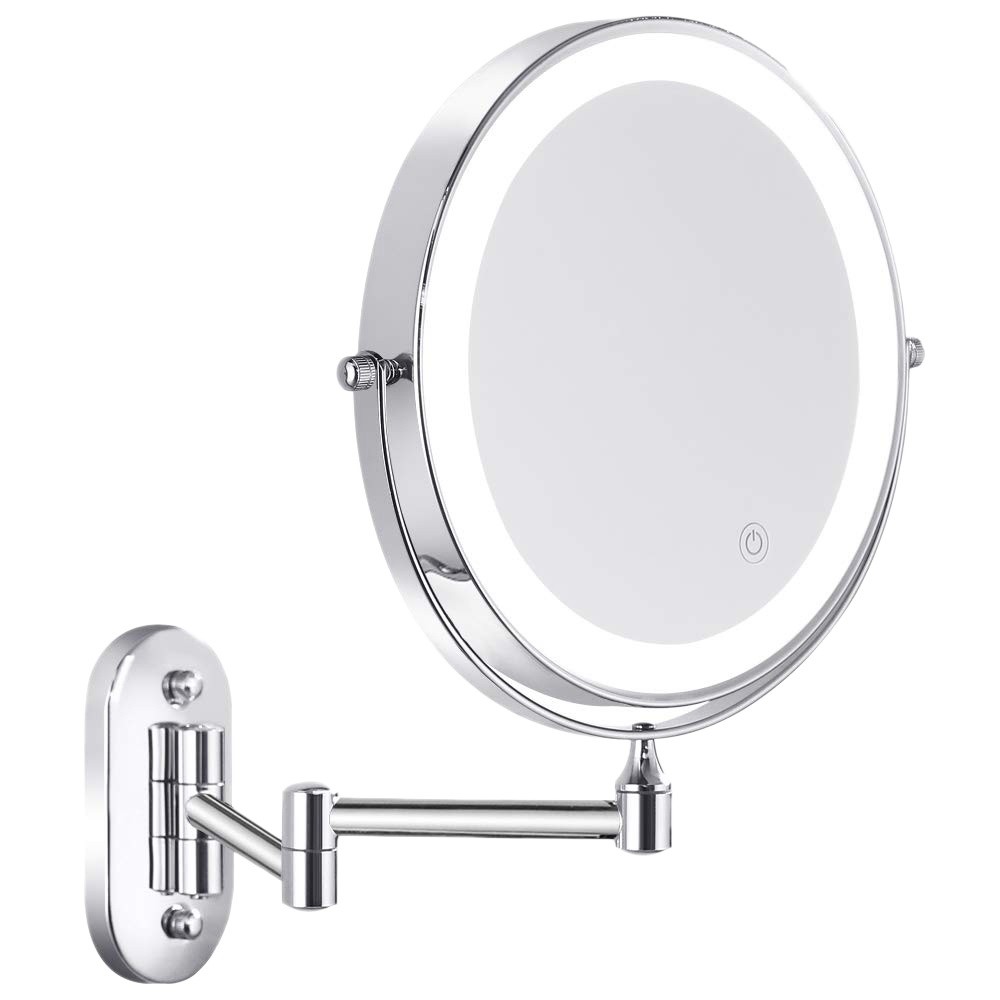 Wall Mounted Vanity Bathroom Bath Makeup with LED Swivel Folding Lighted1513