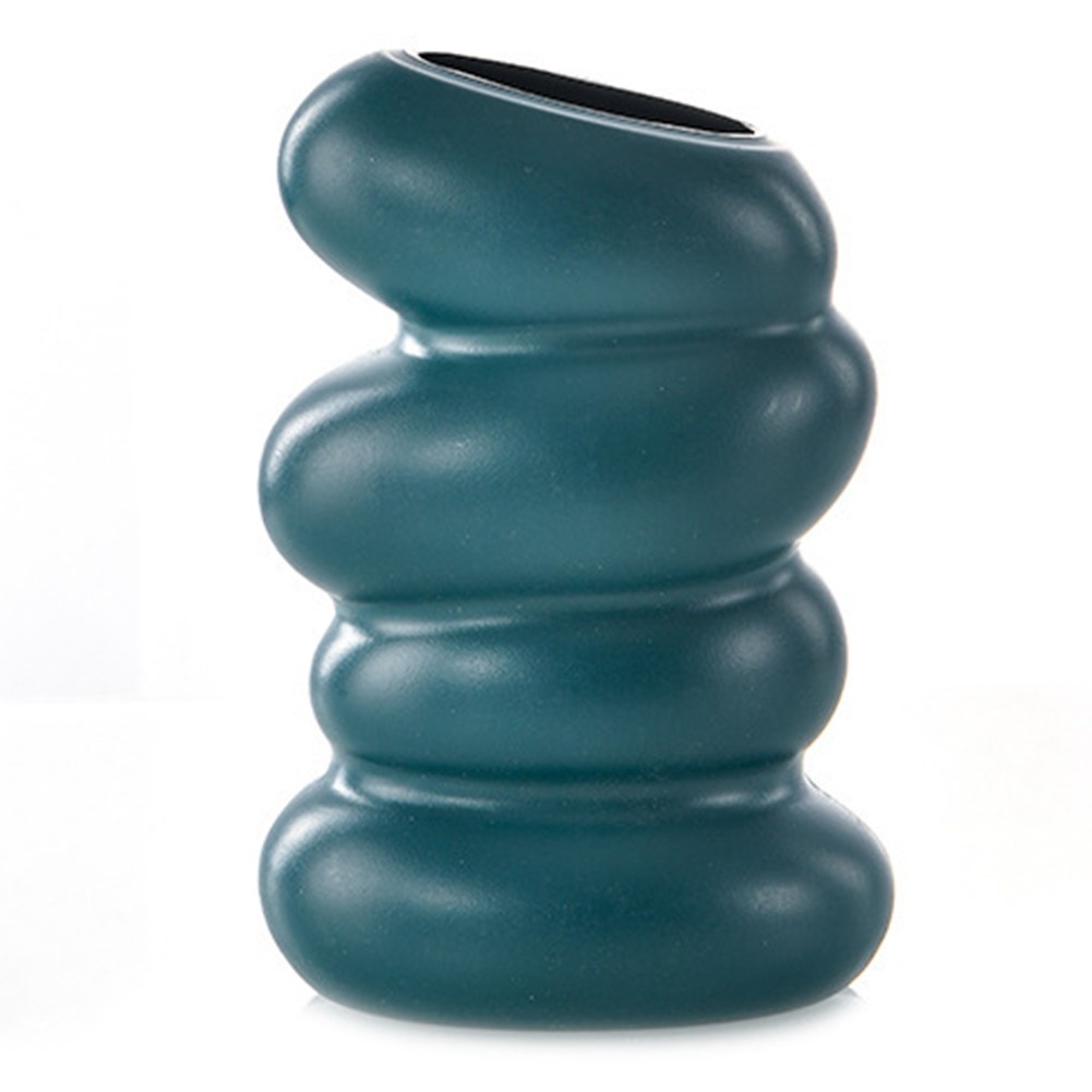 10X(Plastic Spiral White Vase Hydroponic Pot Vase Decoration Home Desk7505