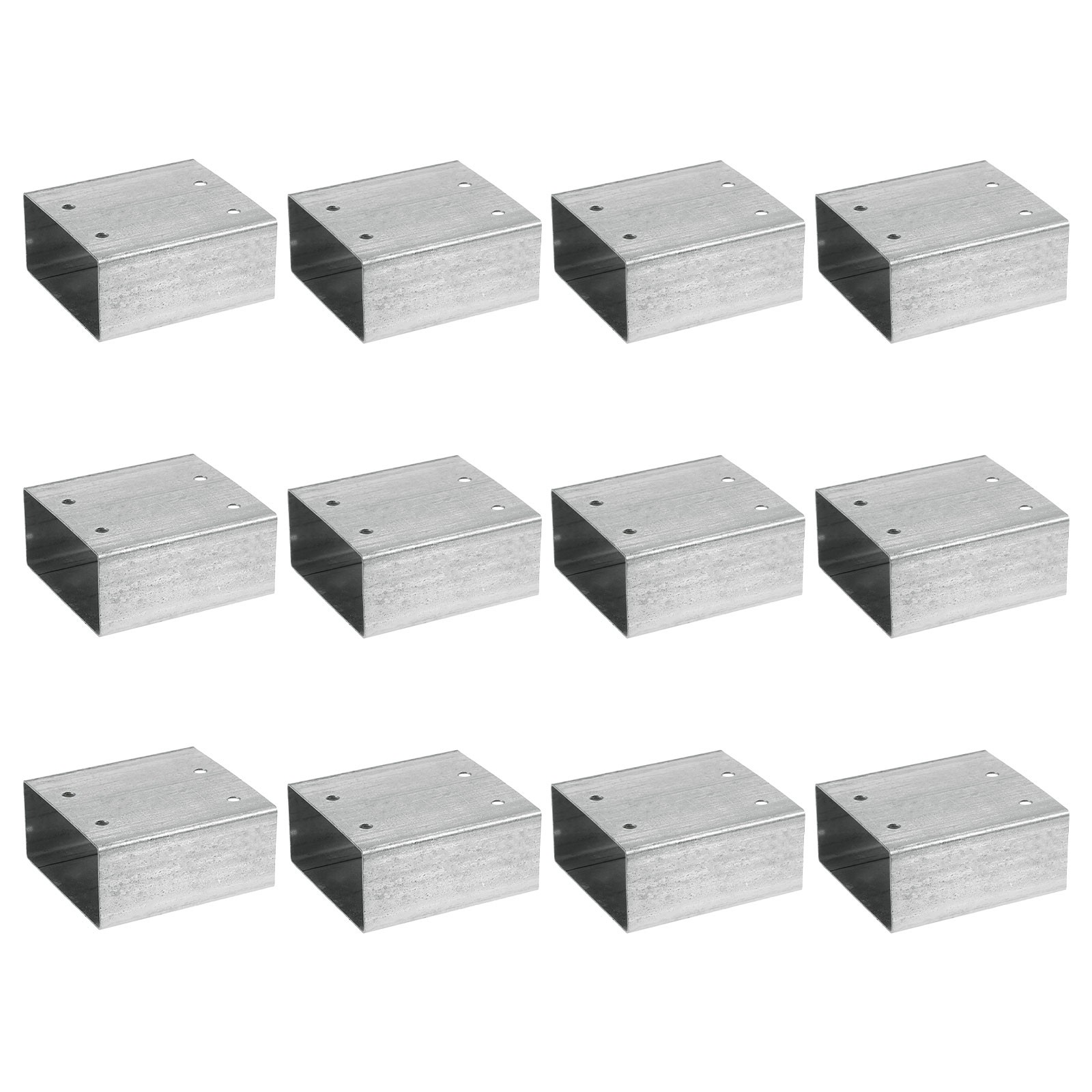 Square Pipe Fitting, Woodworking Base Kit for 1.6" x 3.1" Lumber (12 Pack)