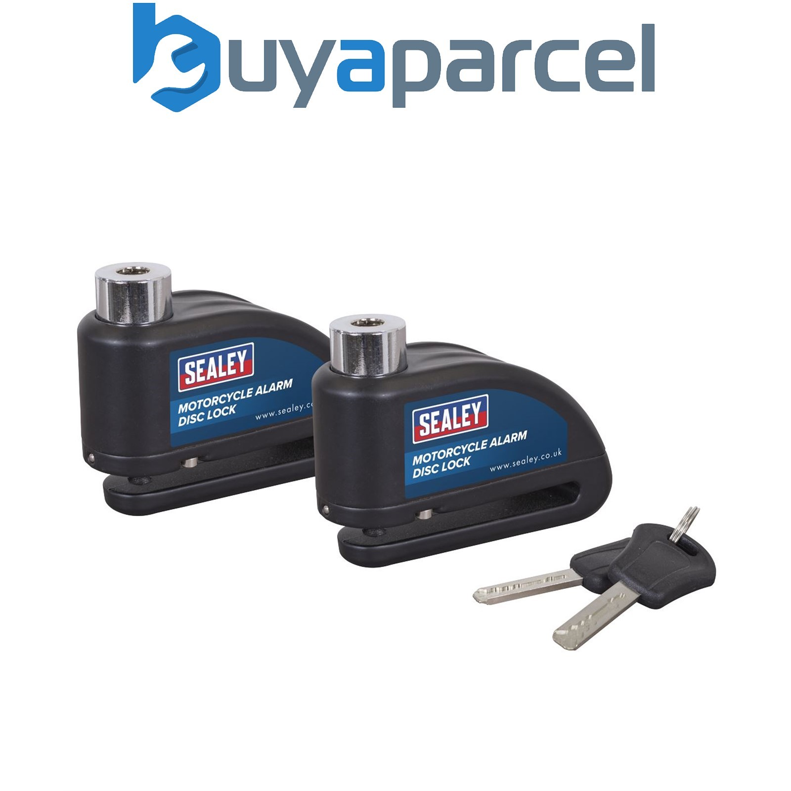 Sealey DL5052 Motorcycle Alarm Disc Lock - Pair