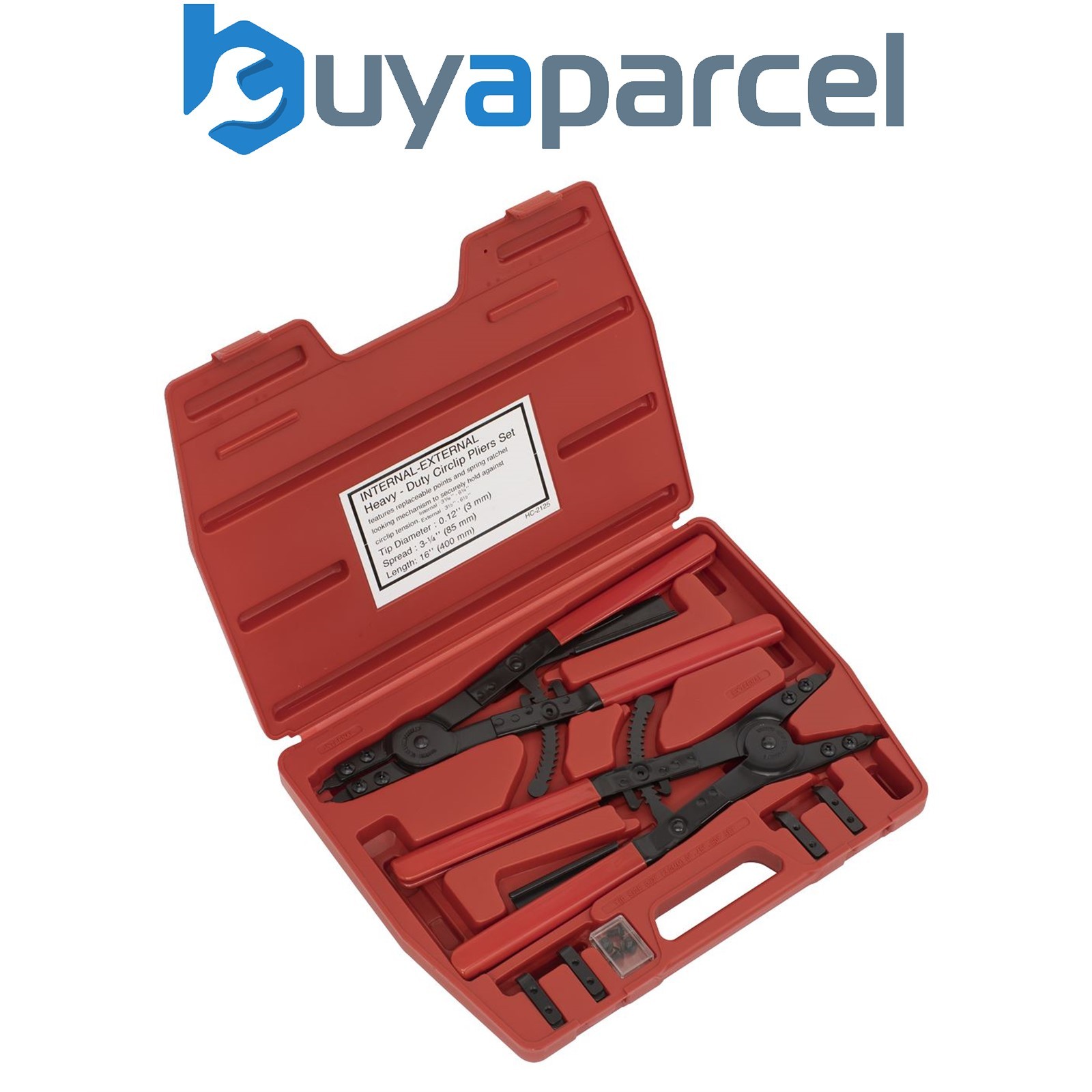 Sealey AK8501 Premier Heavy-Duty Circlip Pliers Set Internal/External 400mm