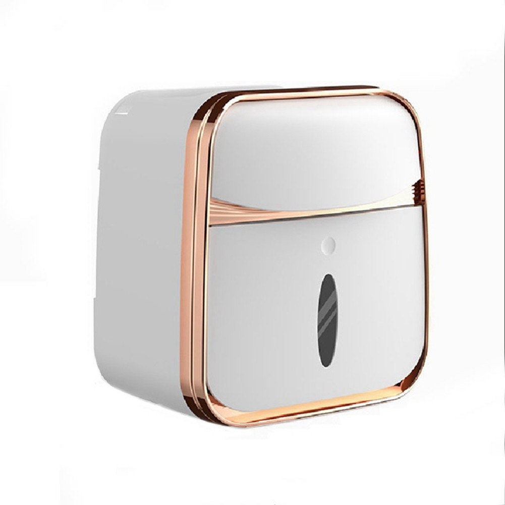 White Wall-Mounted Toilet Box Toilet Toilet Roll Rack B2K24638
