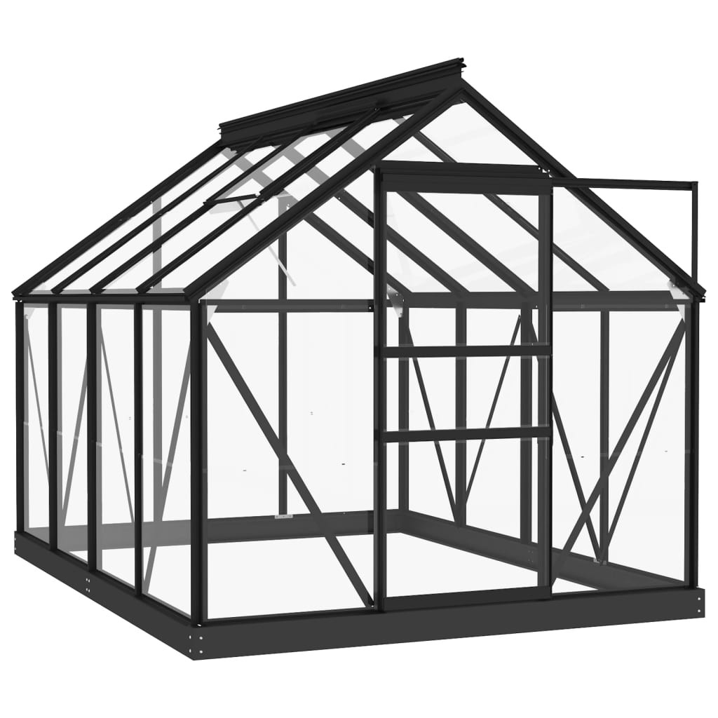 Greenhouse Replacement Frame Anthracite Aluminium vidaXL