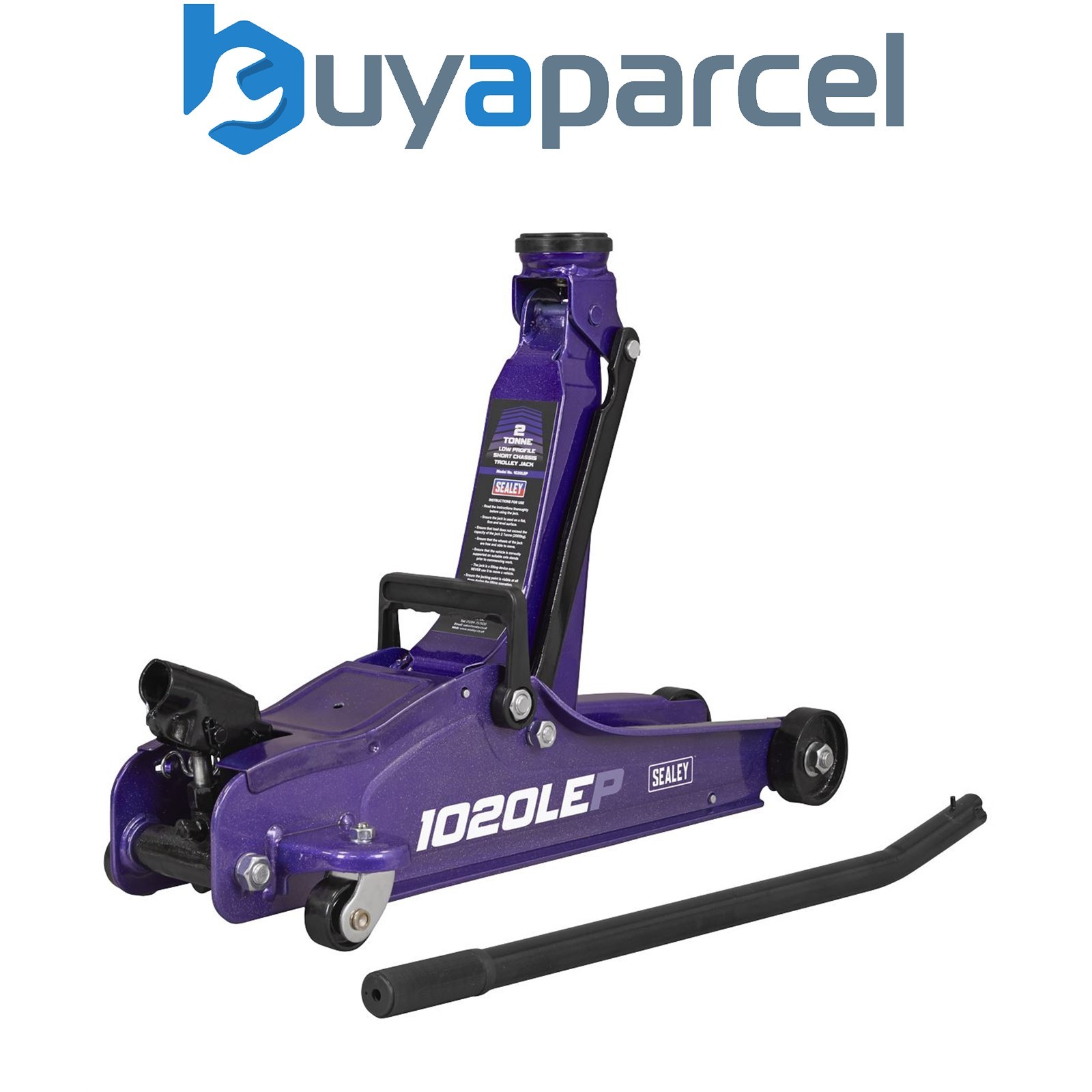 Sealey 1020LEP Low Profile Short Chassis Trolley Jack 2 Tonne - Purple
