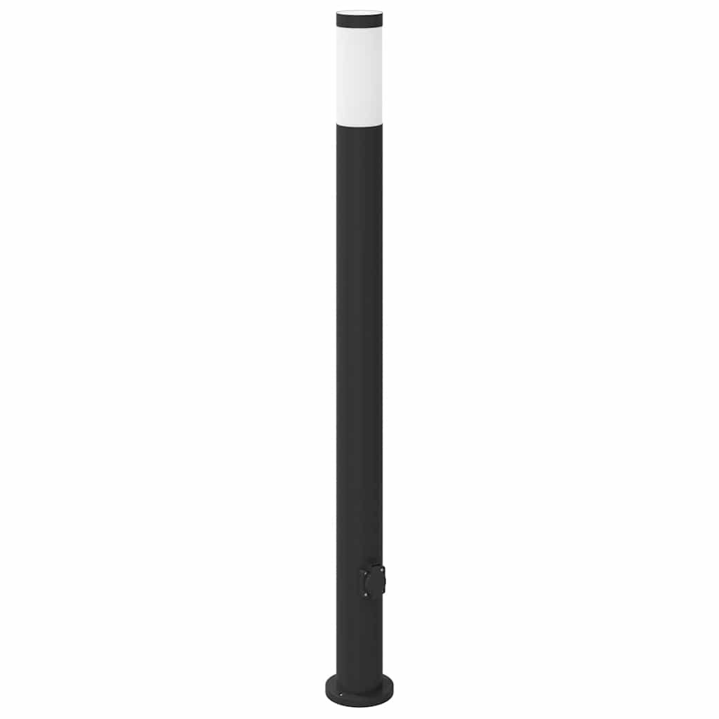 Bollard Light 110cm Stainless Steel IP44 With Outlet Outdoor vidaXL