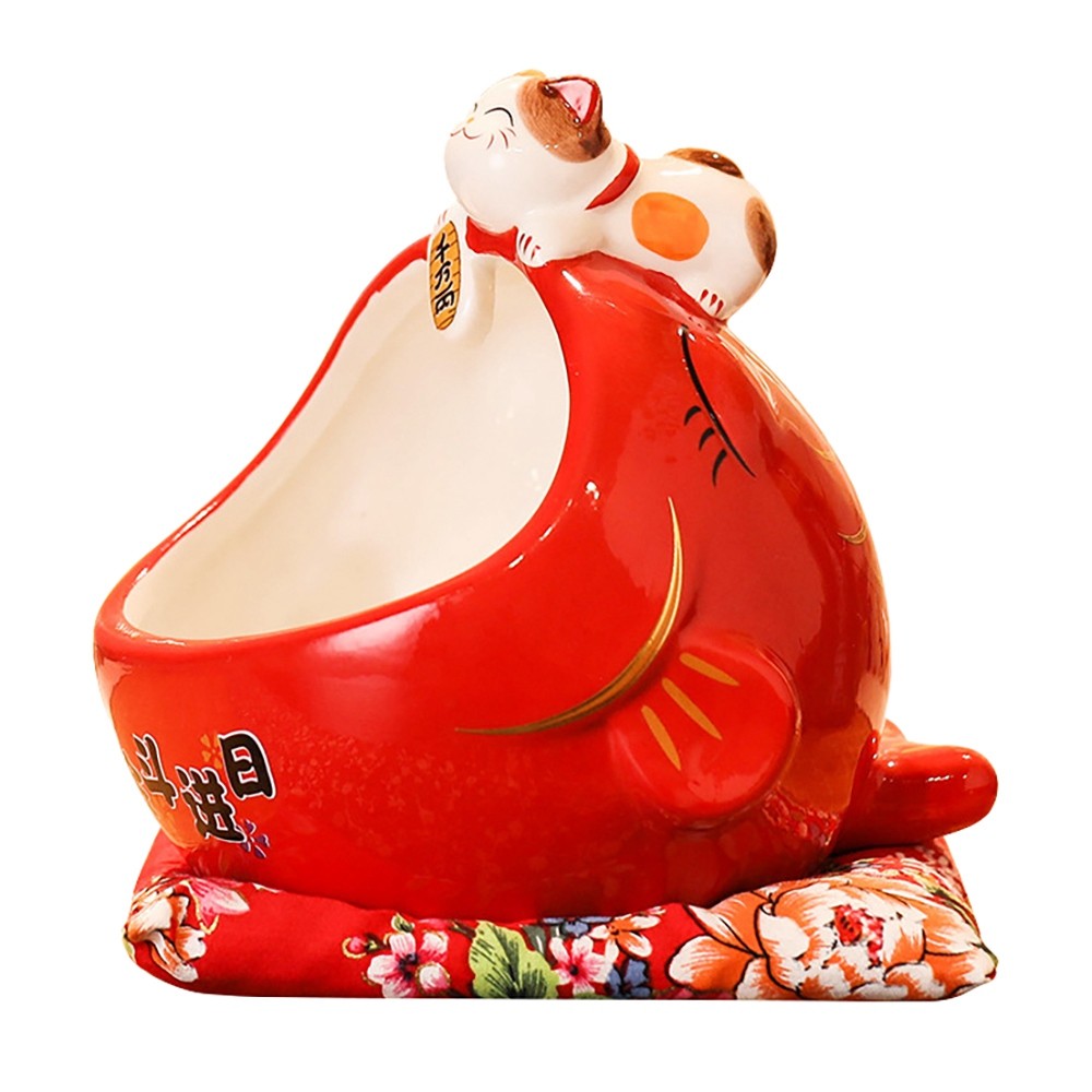 Ceramic Lucky Candy Box Cute Lucky Storage Box Money Box Chinese Home3929