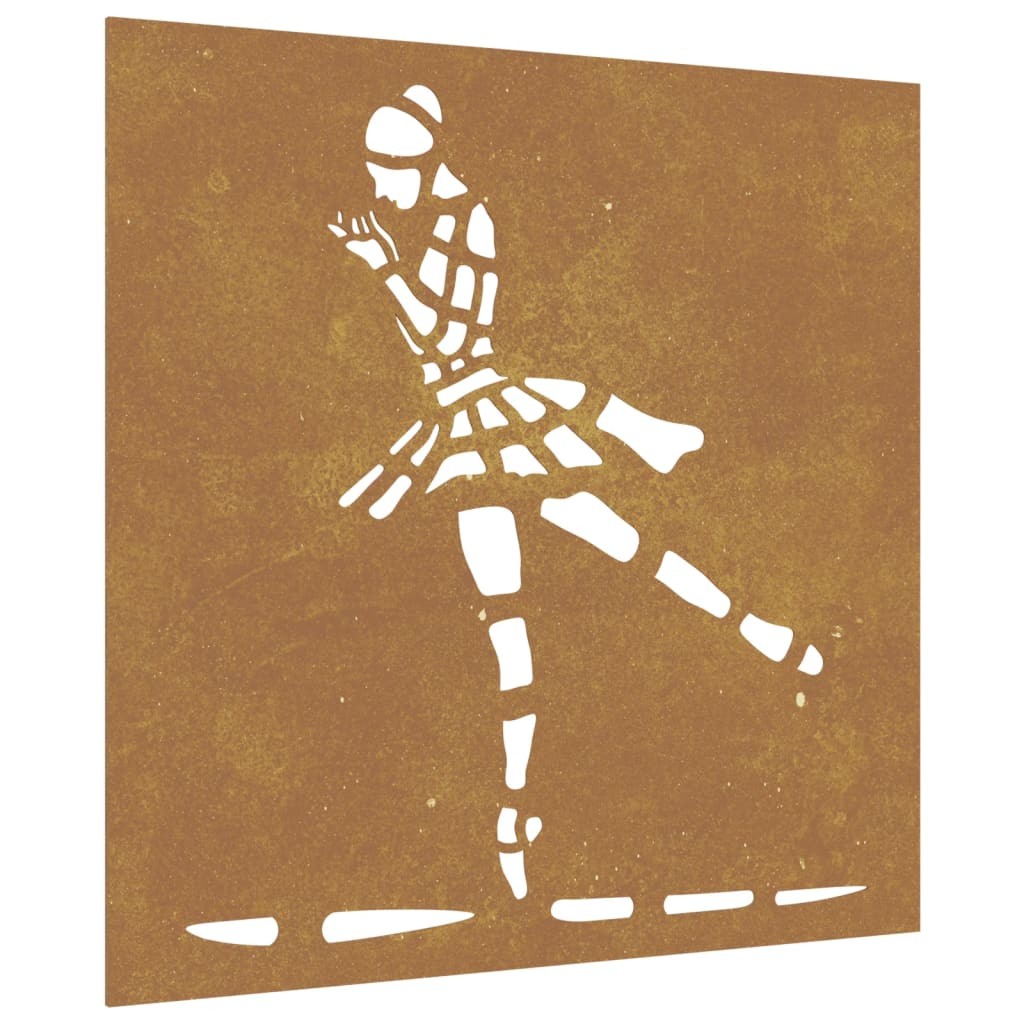 Garden Wall Decoration Art Decor Corten Steel Ballet Dancer Design vidaXL