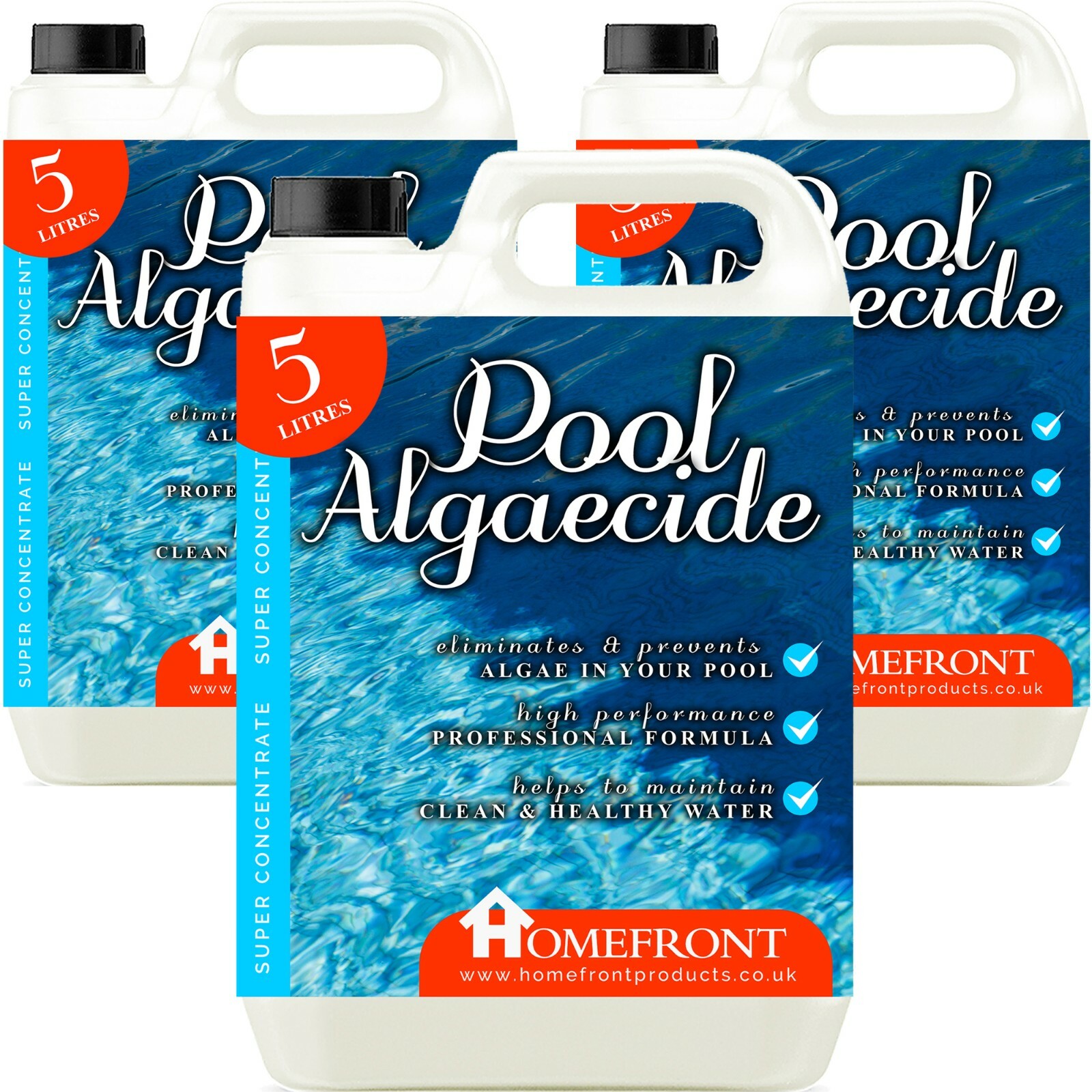 Homefront Algae Remover Hot Tub Spa Pool Cleaner Algaecide Prevents Growth 15L
