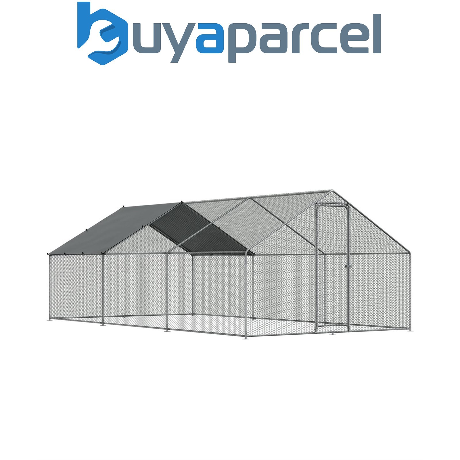 Sealey DG280 Dellonda Walk-In Galvanized Steel Chicken Run with Roof Cover & PVC