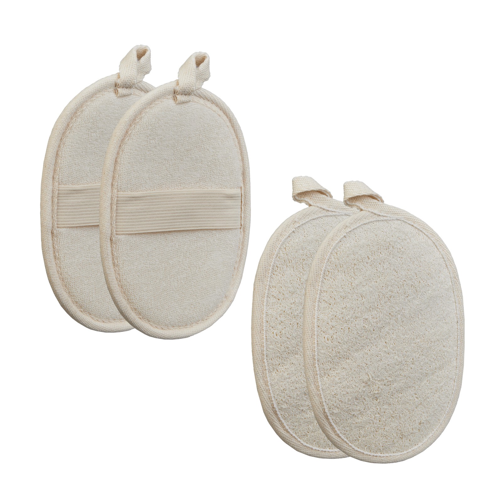 Loofah Sponge Shower Body Natural Exfoliating Set Skincare Back Cleansing Gentle