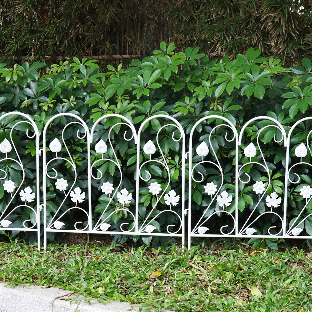 5X Anti-rust Garden Fencing Flower Leaf Pattern Landscape Animal Barriers Border