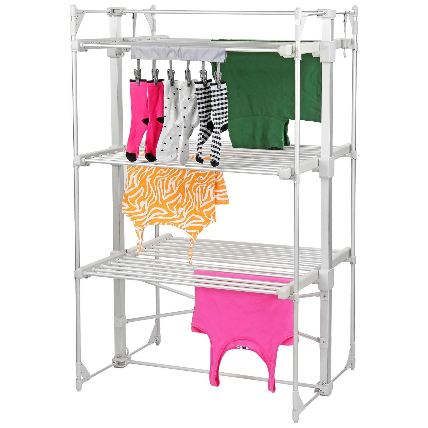 3 Tier XL Heated Clothes Dryer Airer & Economic Washing Stores Flat 36 Rails