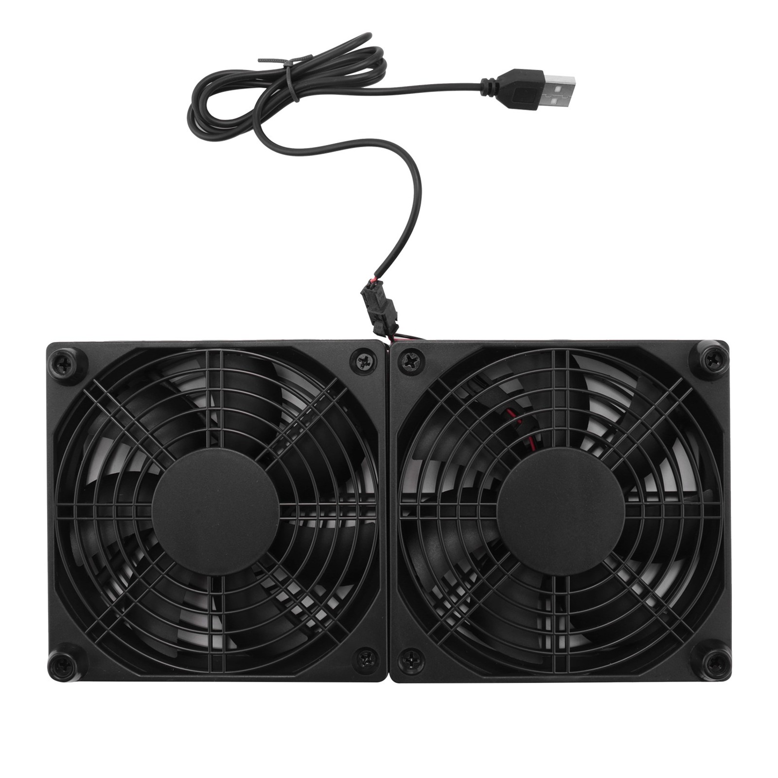 3X(120Mm 5V USB Powered PC Router Dual Fans High Airflow Cooling Fan for1572