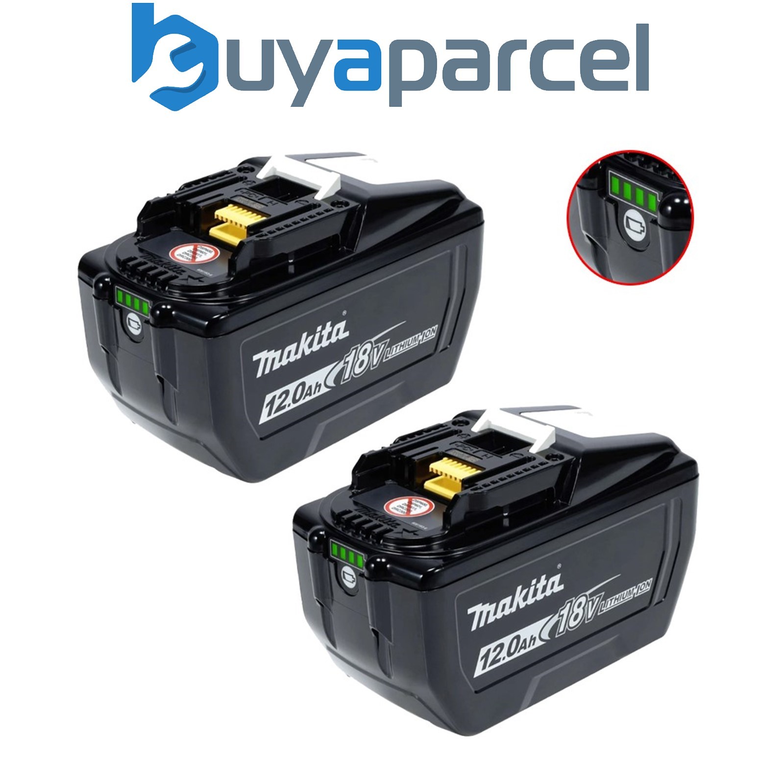 2x Makita BL18120 18V 12.0Ah Li-Ion LXT Battery 12Ah Battery 1915J2-8 Genuine