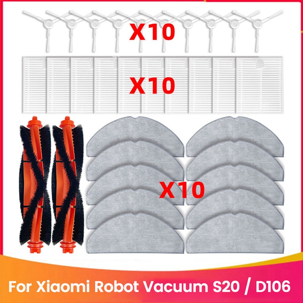 32PCS for Robot Vacuum S20 / D106 Sweep Replacement Parts Accessories Main4149